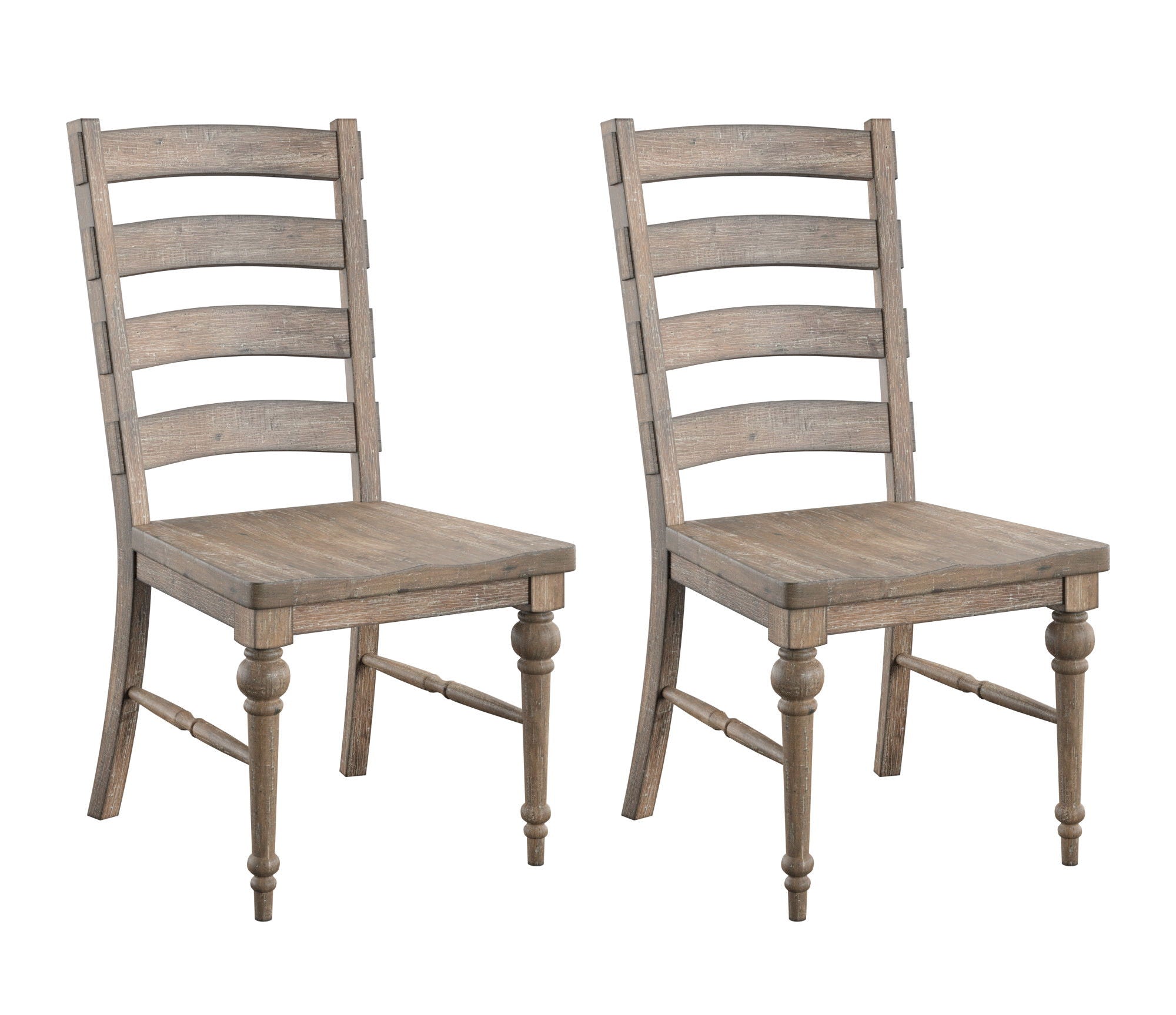 Ludin - Ladderback Dining Chairs, (Set of 2) - Taupe - Best Buy Furniture