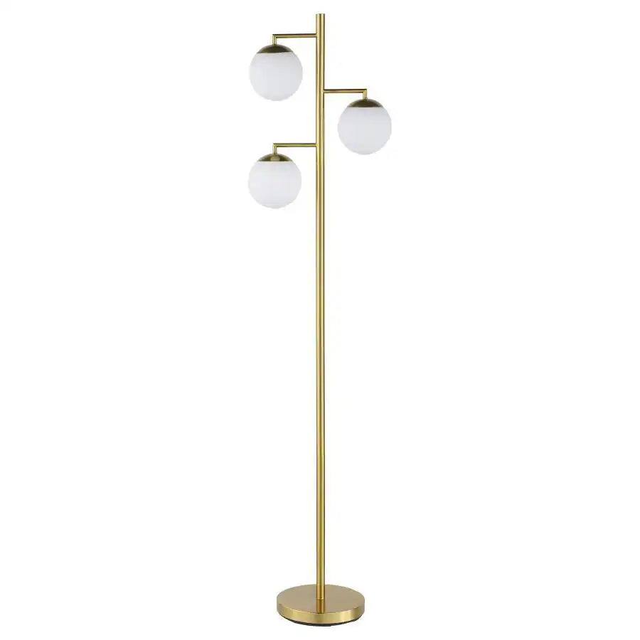 Sena - Spherical Bulb Tree Metal Floor Lamp - Gold - Best Buy Furniture