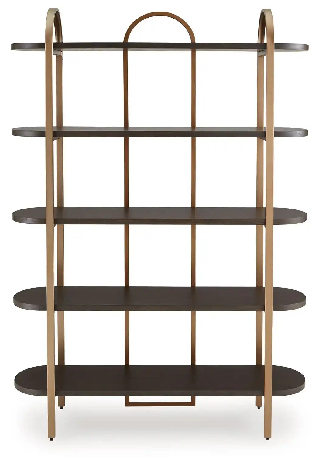Brentmour - Bookcase - Brown / Gold Finish - Best Buy Furniture