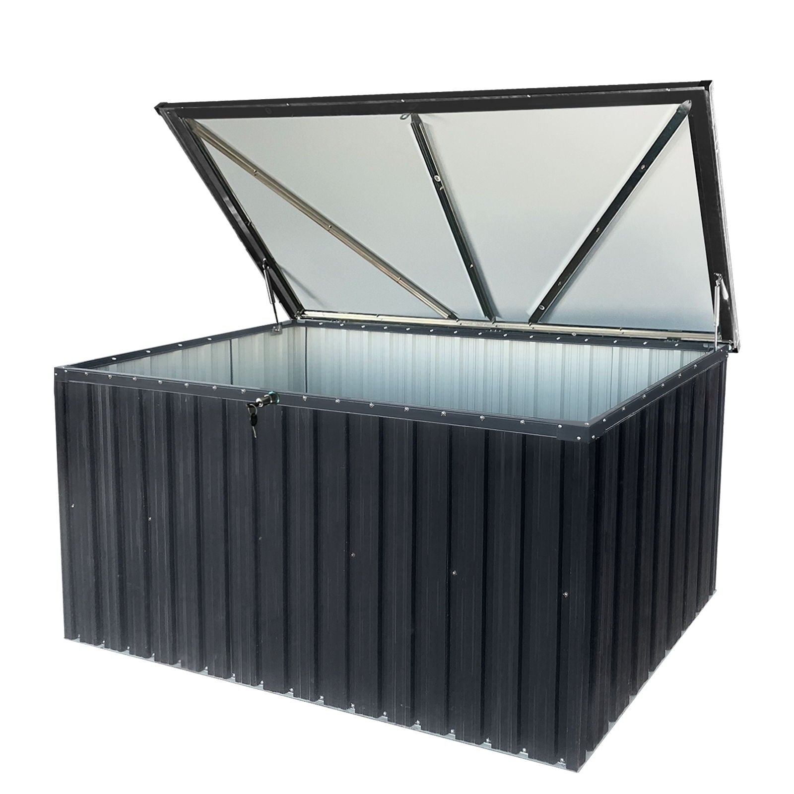 Metal Storage Box Store Large Out Door Use - Black - Best Buy Furniture