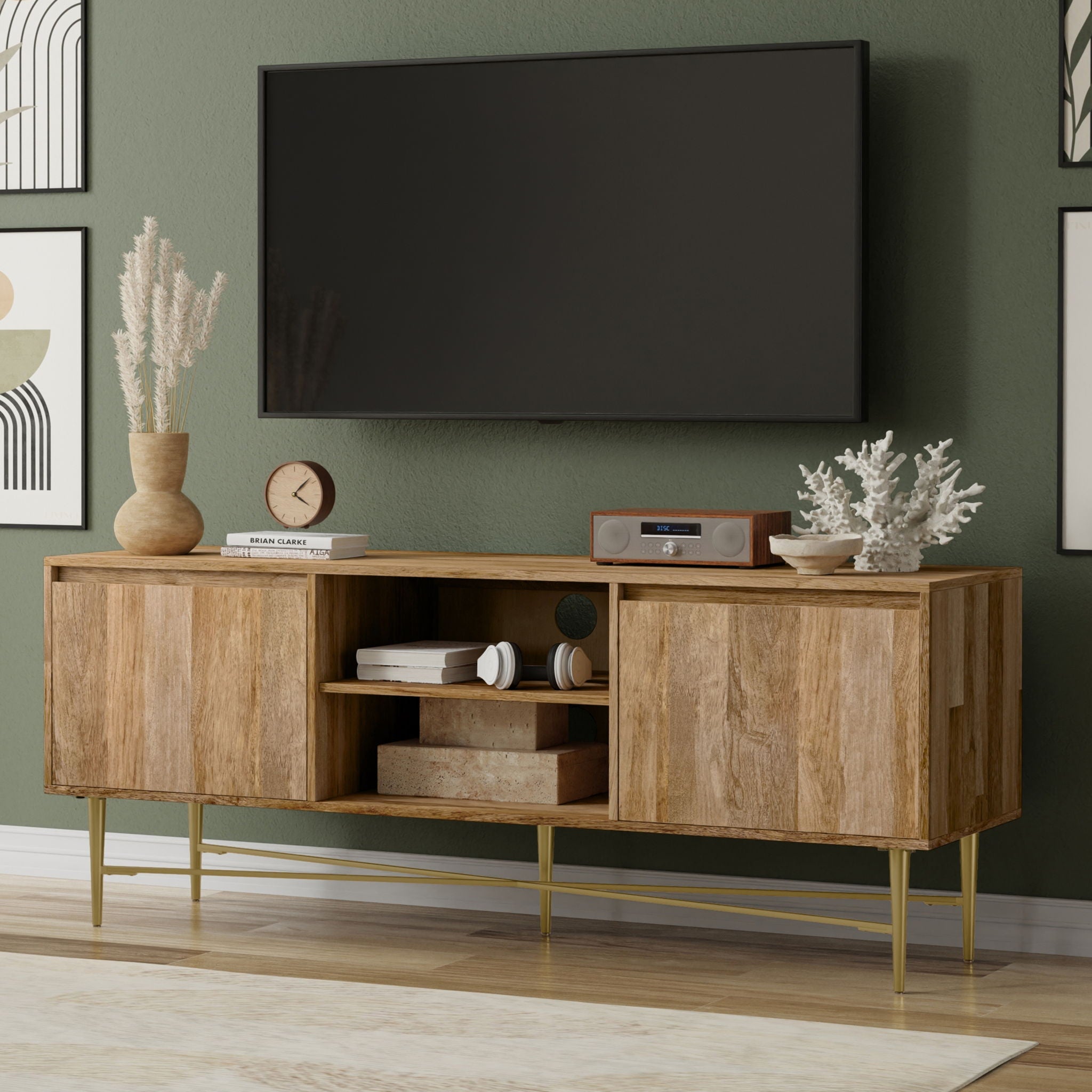 Fallon - TV Media Stand - Natural - Best Buy Furniture