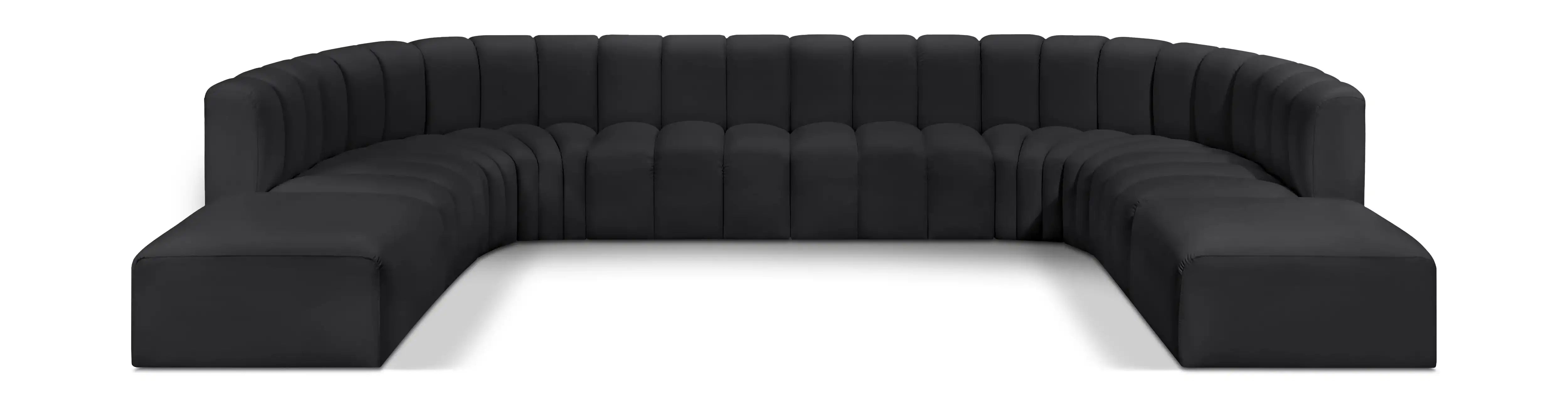 Arc - Faux Leather Modular Sectional - Best Buy Furniture