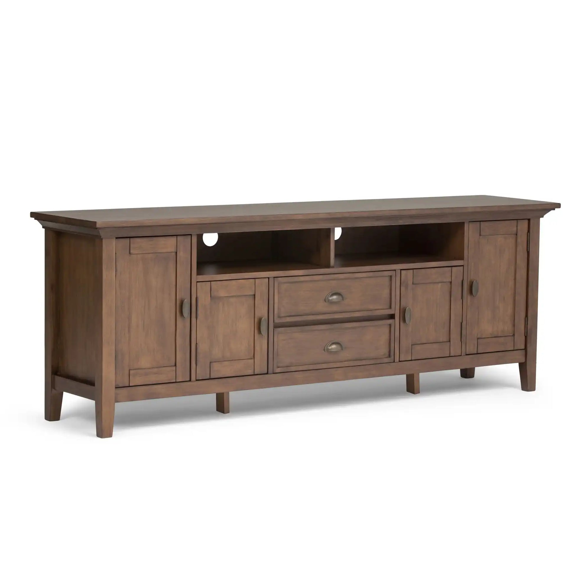 Redmond - TV Media Stand - Rustic Natural Aged Brown - Best Buy Furniture