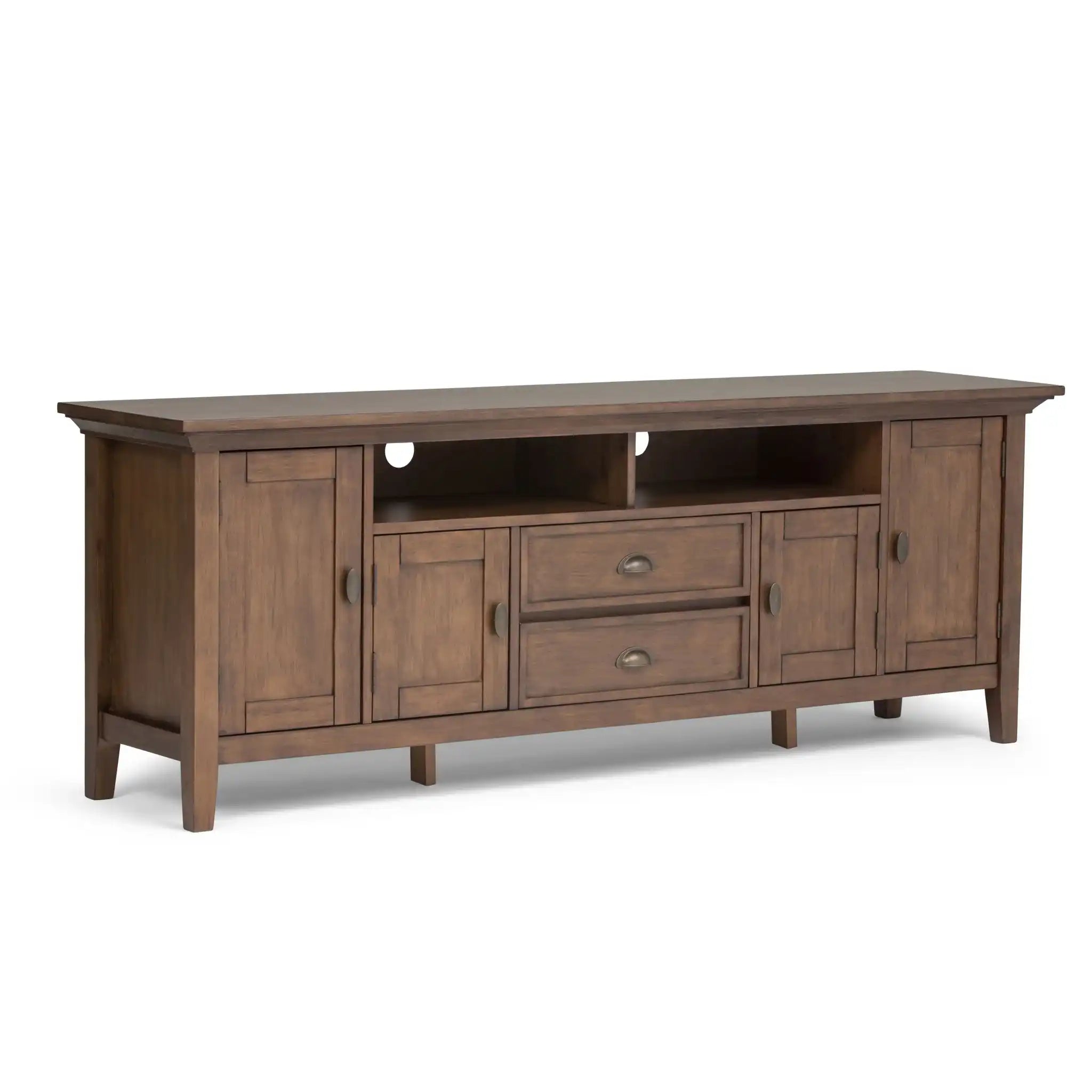 Redmond - TV Media Stand - Rustic Natural Aged Brown - Best Buy Furniture