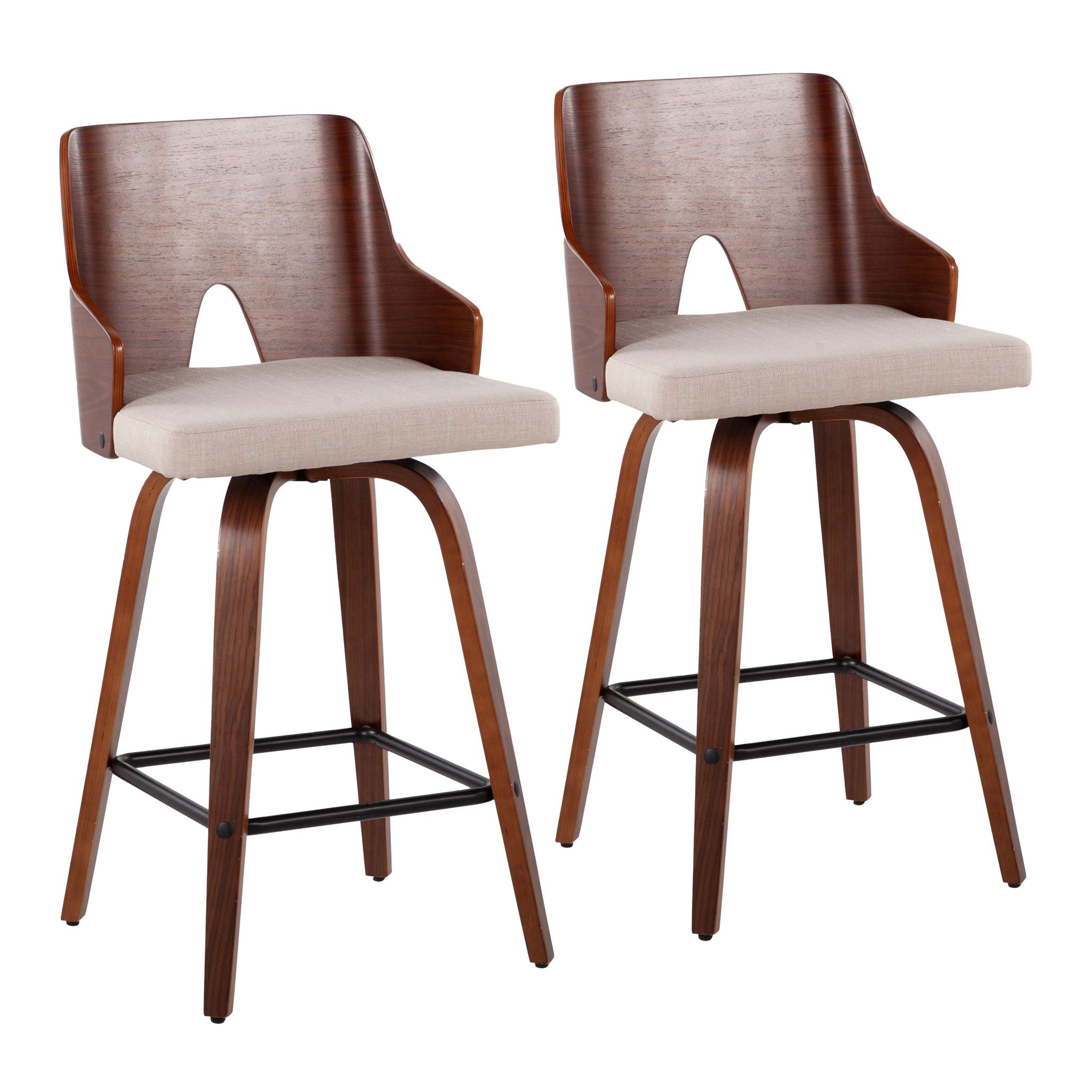 Ariana - Mid Century Modern Counter Stool (Set of 2) - Best Buy Furniture