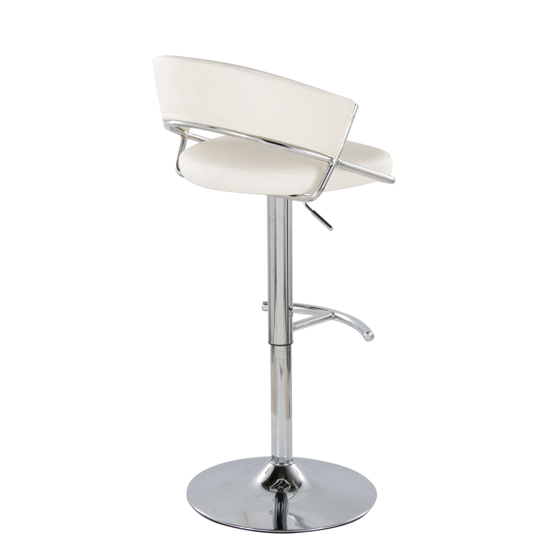 Jie - Contemporary Adjustable Barstool With Swivel & Rounded T Footrest (Set of 2) - Best Buy Furniture