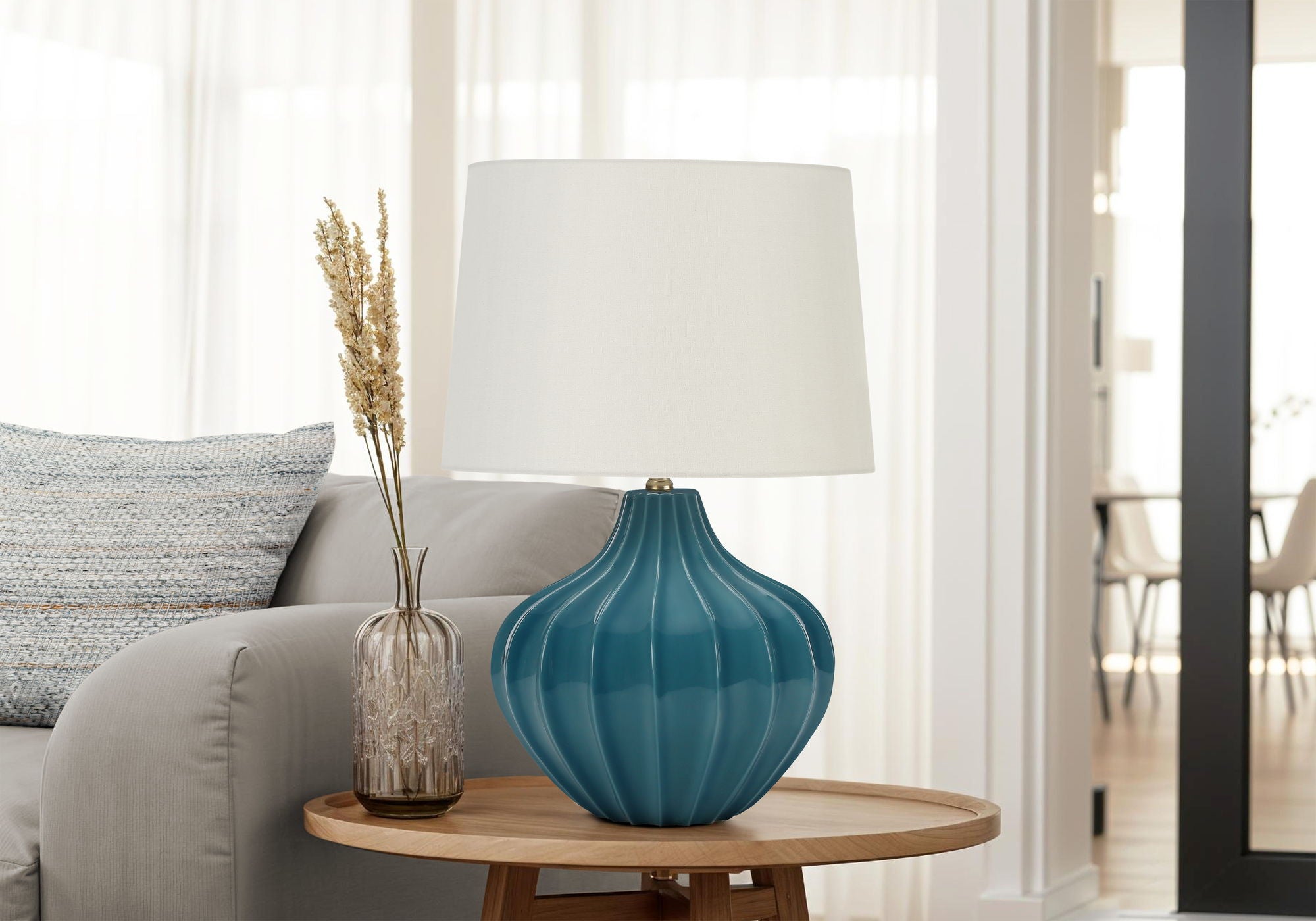Lighting, Table Lamp, Ceramic, Transitional - Blue - Best Buy Furniture