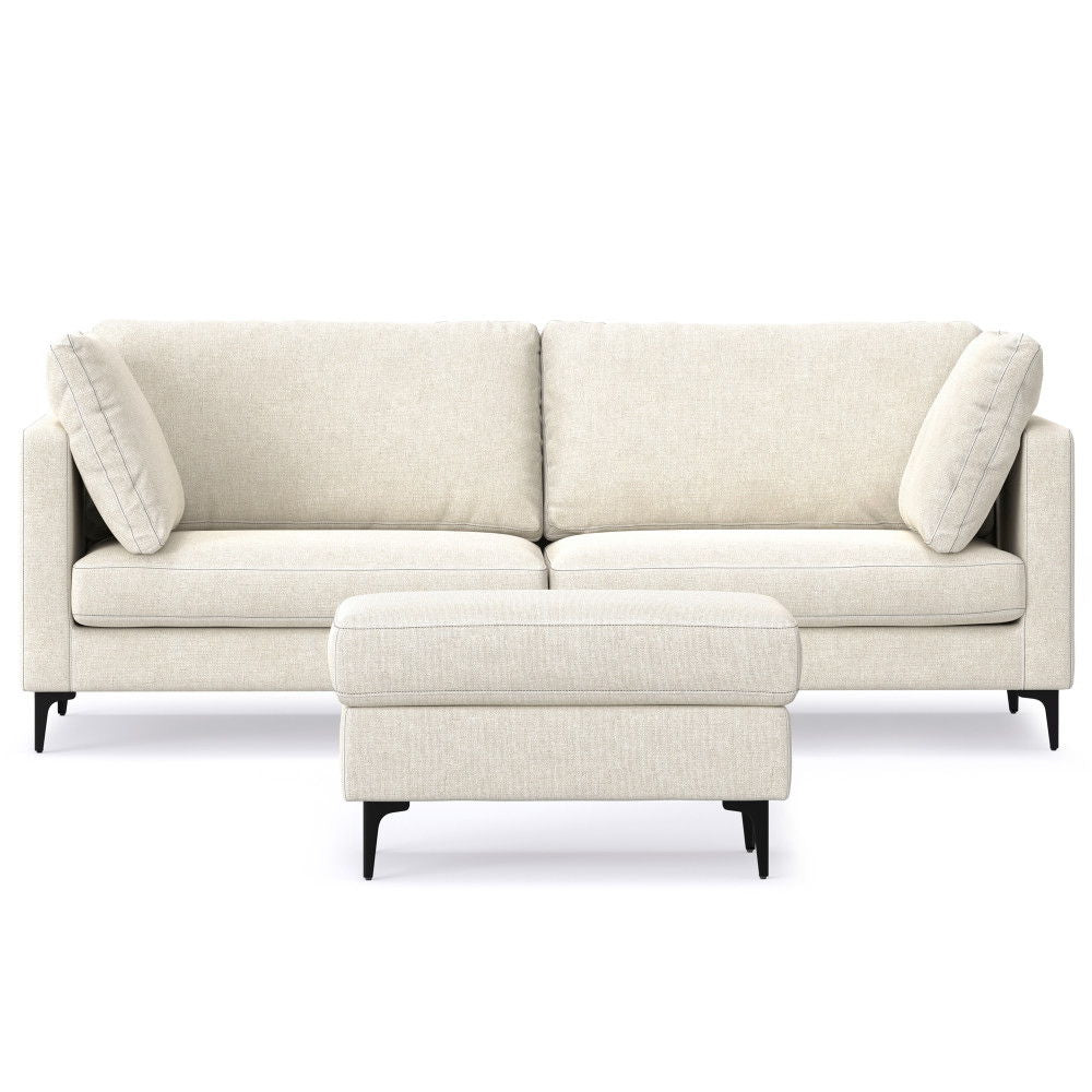Ava - Mid Century Sofa With Ottoman Set - Best Buy Furniture
