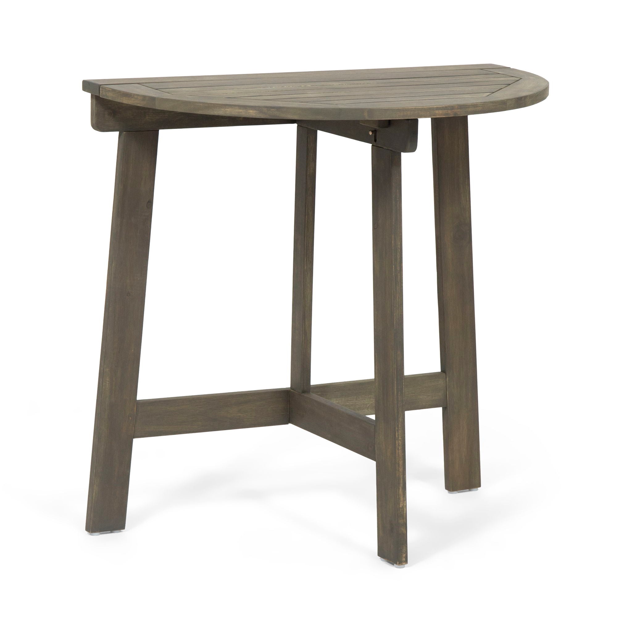 Outdoor Half Round Folding Acacia Wood Bistro Table - Best Buy Furniture