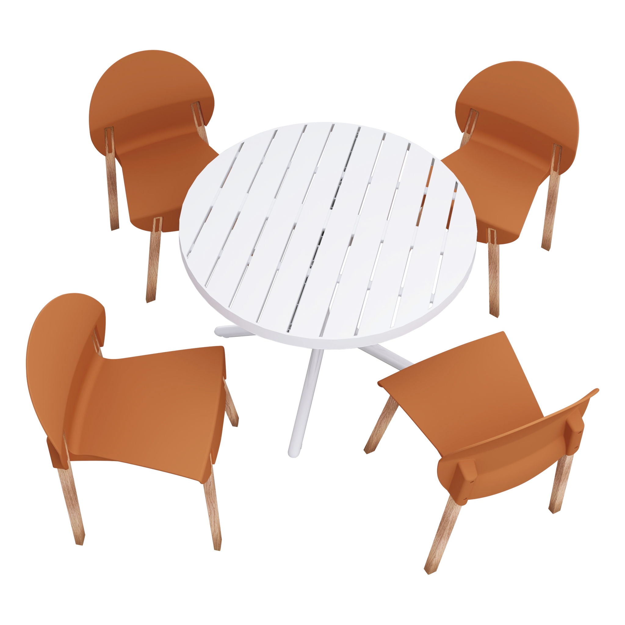 4 Piece Set Of Single Chairs, Traditional Elements With Round Table - Best Buy Furniture