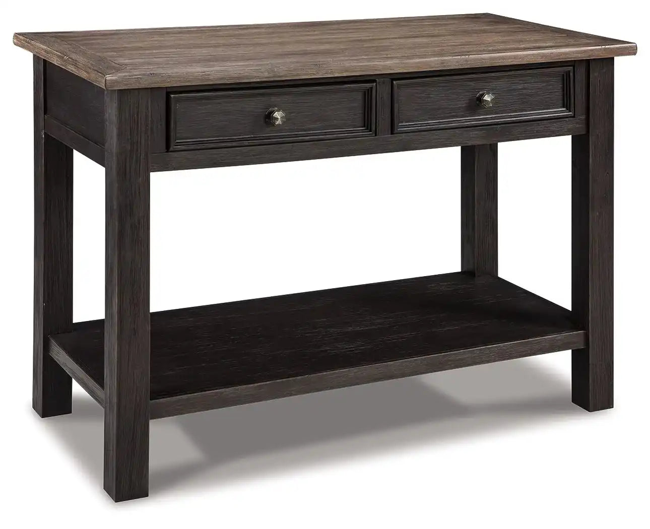 Tyler Creek - Sofa Table - Grayish Brown / Black - Best Buy Furniture