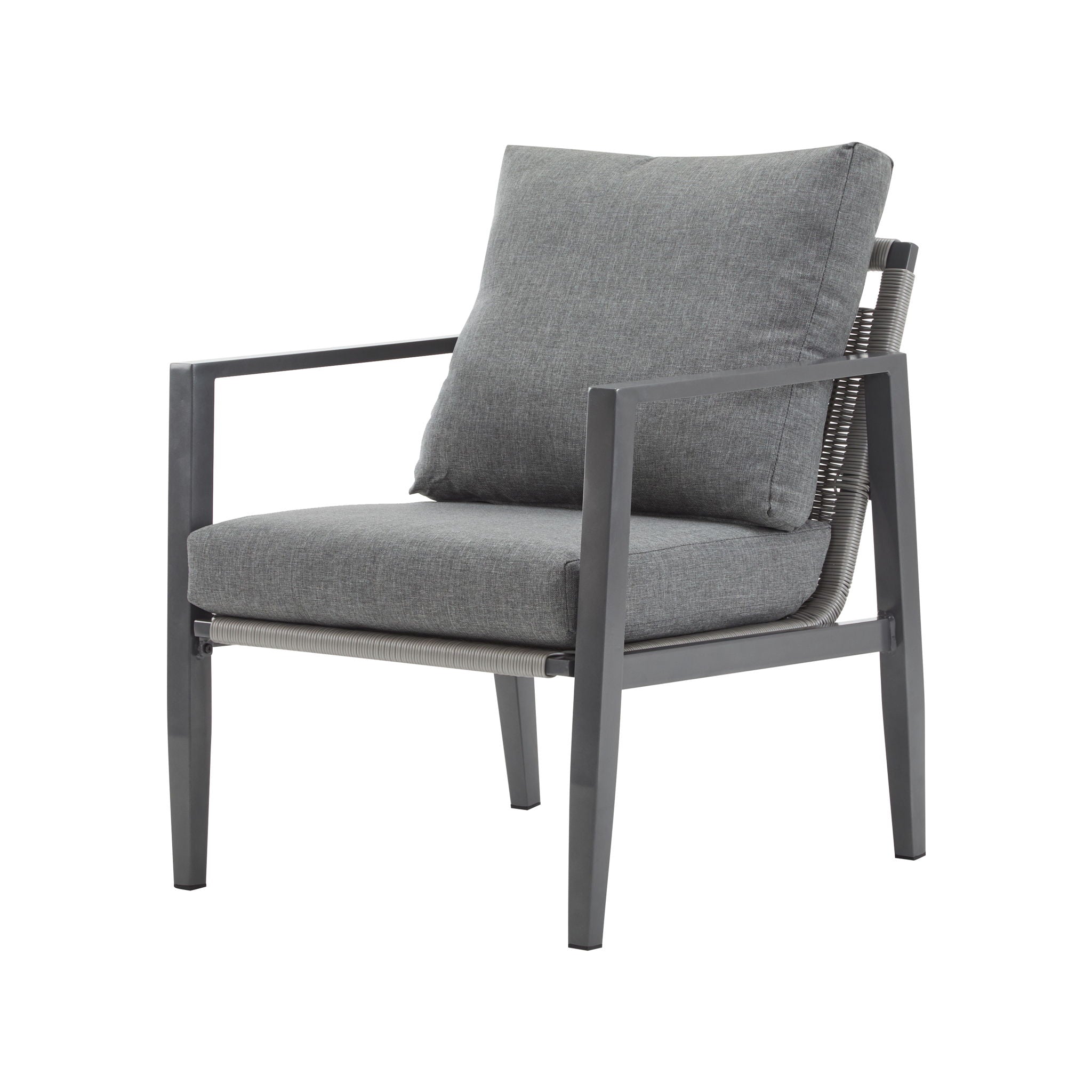 Modern Lounge Chair With Rope Accents And Cushions - Best Buy Furniture