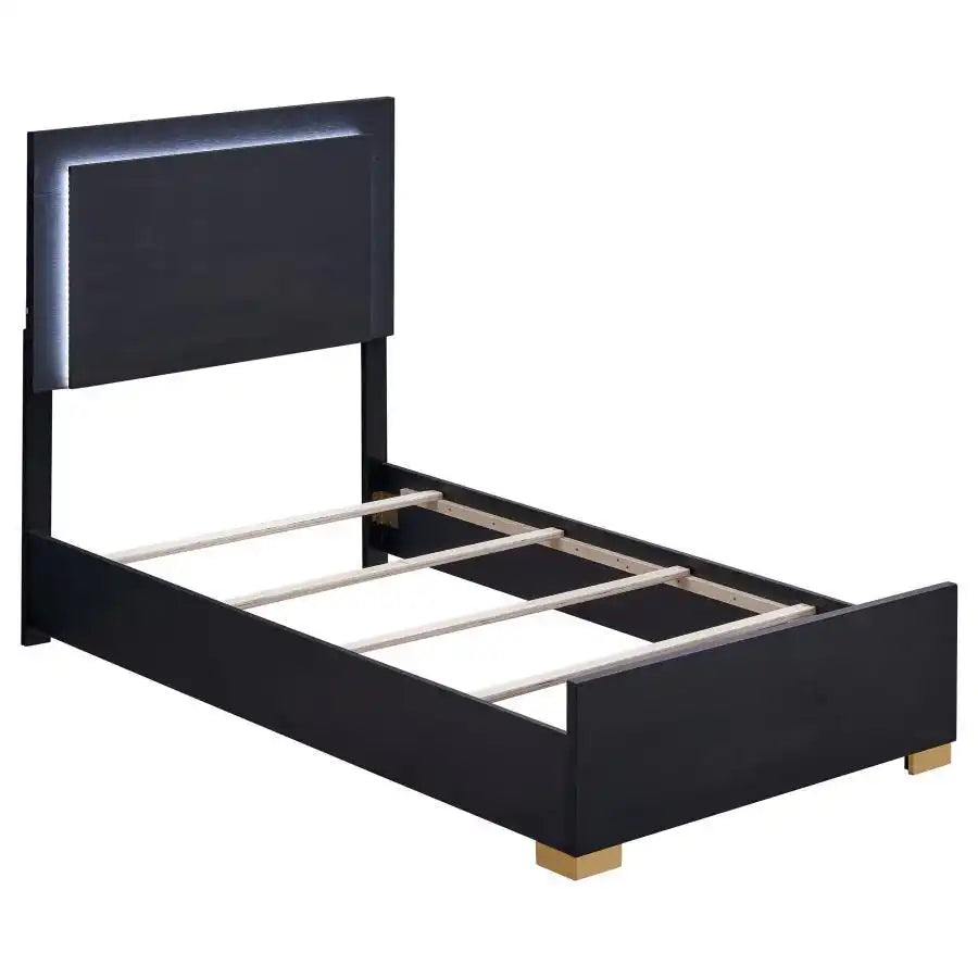 Marceline - Wood LED Panel Bed - Best Buy Furniture