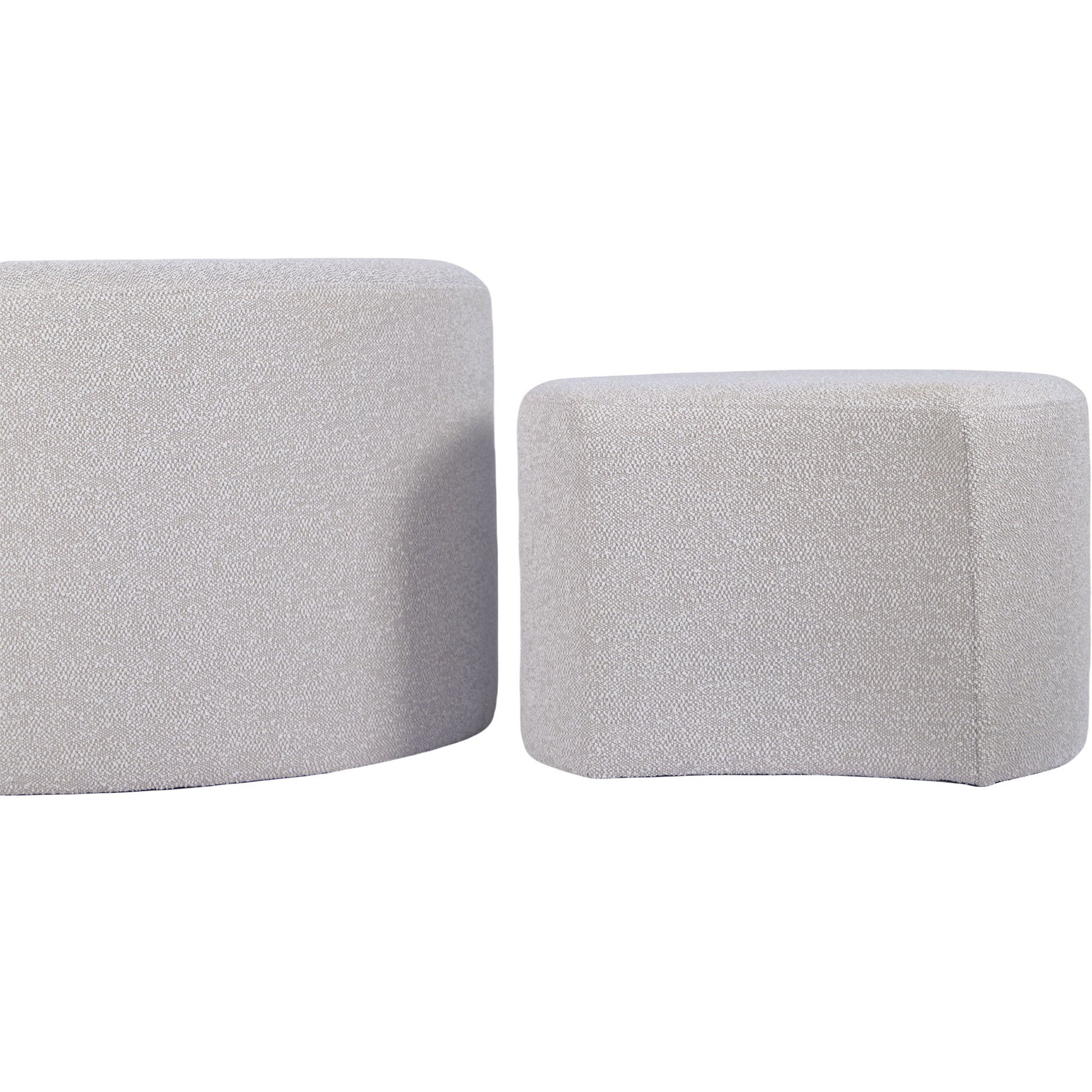 Upholstered Nesting Coffee Tables, Side Table, Footrest, Ottoman & Seat For Living Room Bedroom Entryway Office (Set of 2) - Beige - Best Buy Furniture