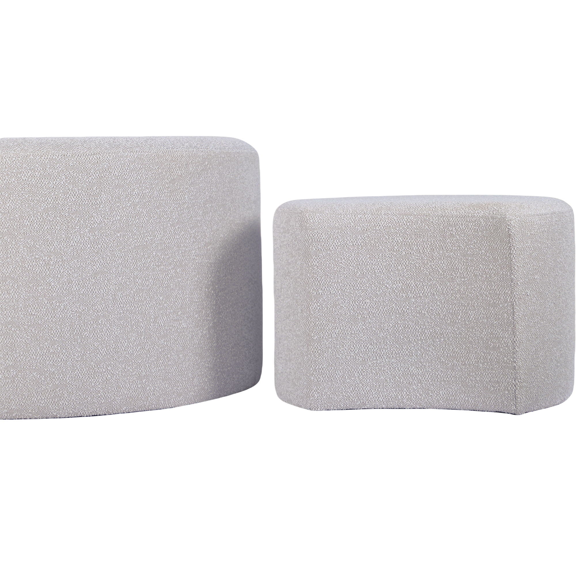 Upholstered Nesting Coffee Tables, Side Table, Footrest, Ottoman & Seat For Living Room Bedroom Entryway Office (Set of 2) - Beige - Best Buy Furniture