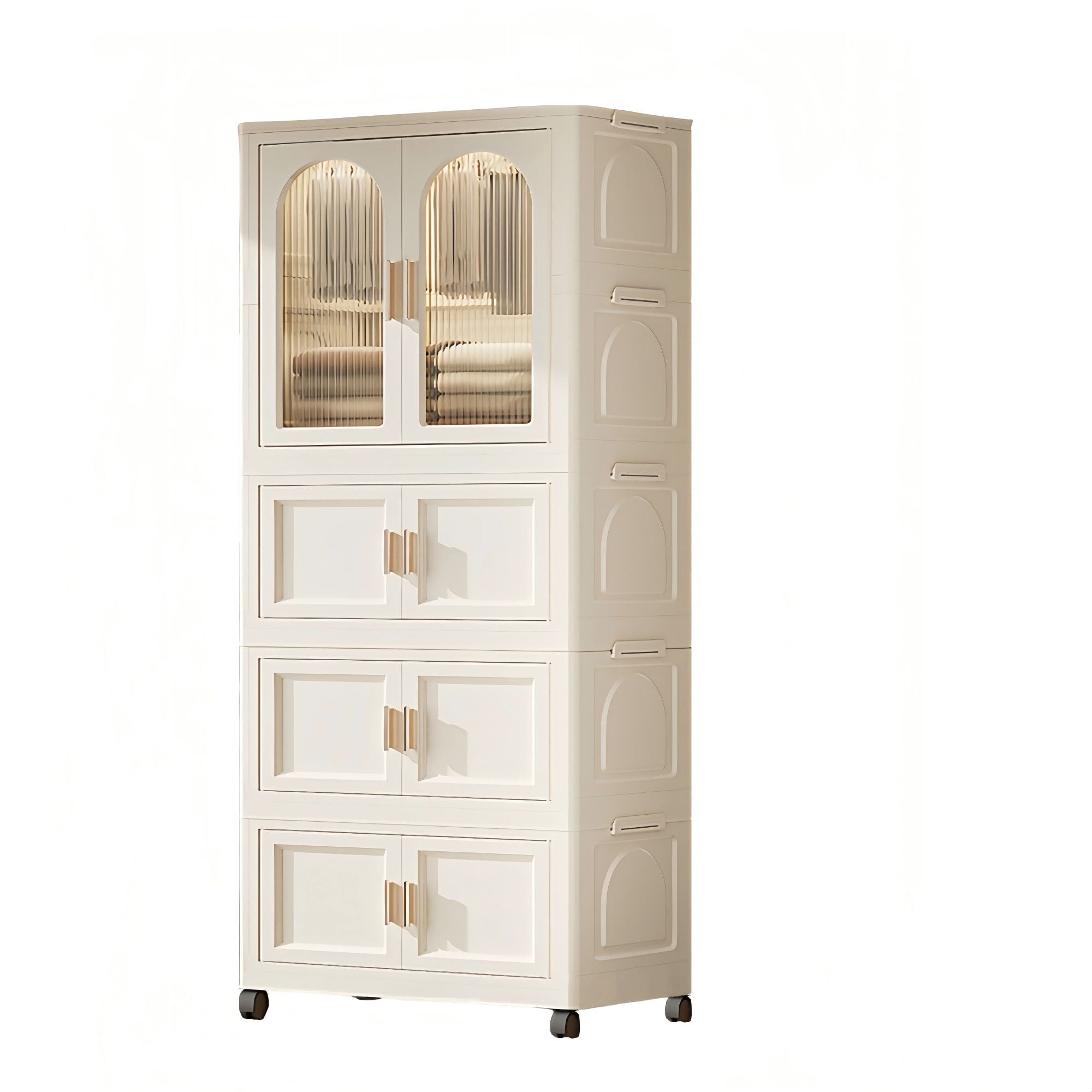 Folding Wardrobe Cabinet With Magnetic Doors, Wheels And Hangers - Best Buy Furniture