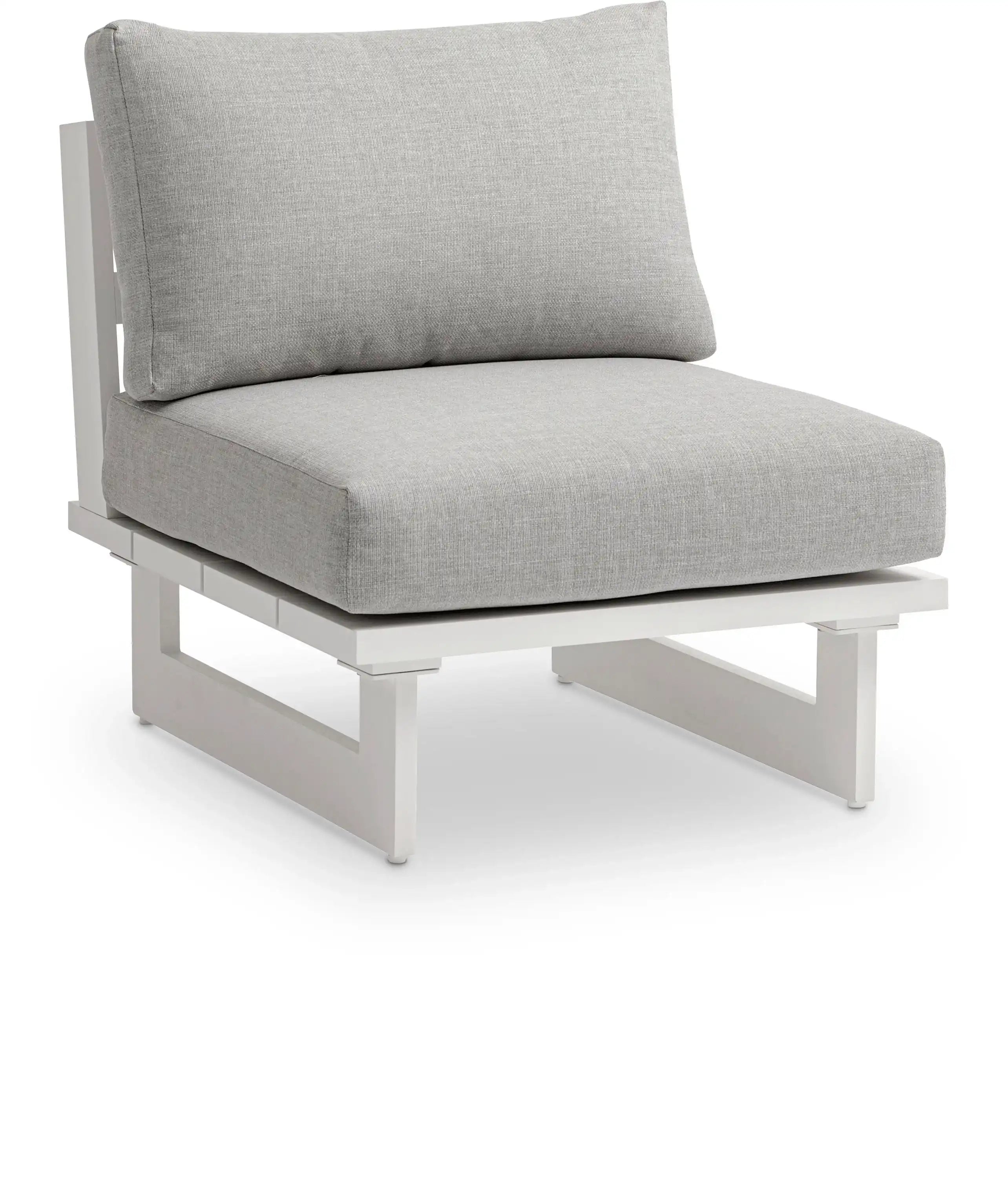 Maldives - Water Resistant Outdoor Patio Armless Chair With White Frame - Best Buy Furniture