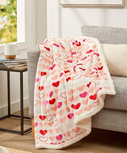 Faith, Hope, Love Home Decor Eiqocca Amor Eterno Be Mine Love Collection Valentine'S Day Heart Ultra Plush Throw Blanket - Best Buy Furniture