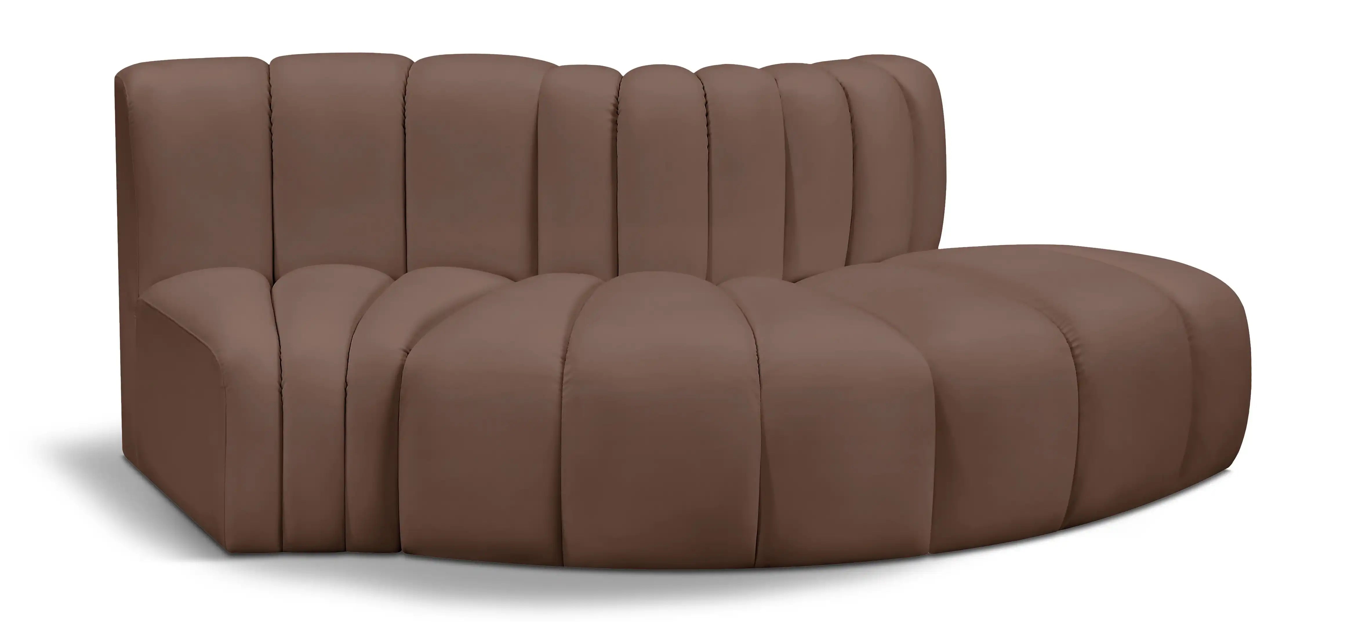 Arc - Faux Leather 3 Piece Modular Sofa - Best Buy Furniture