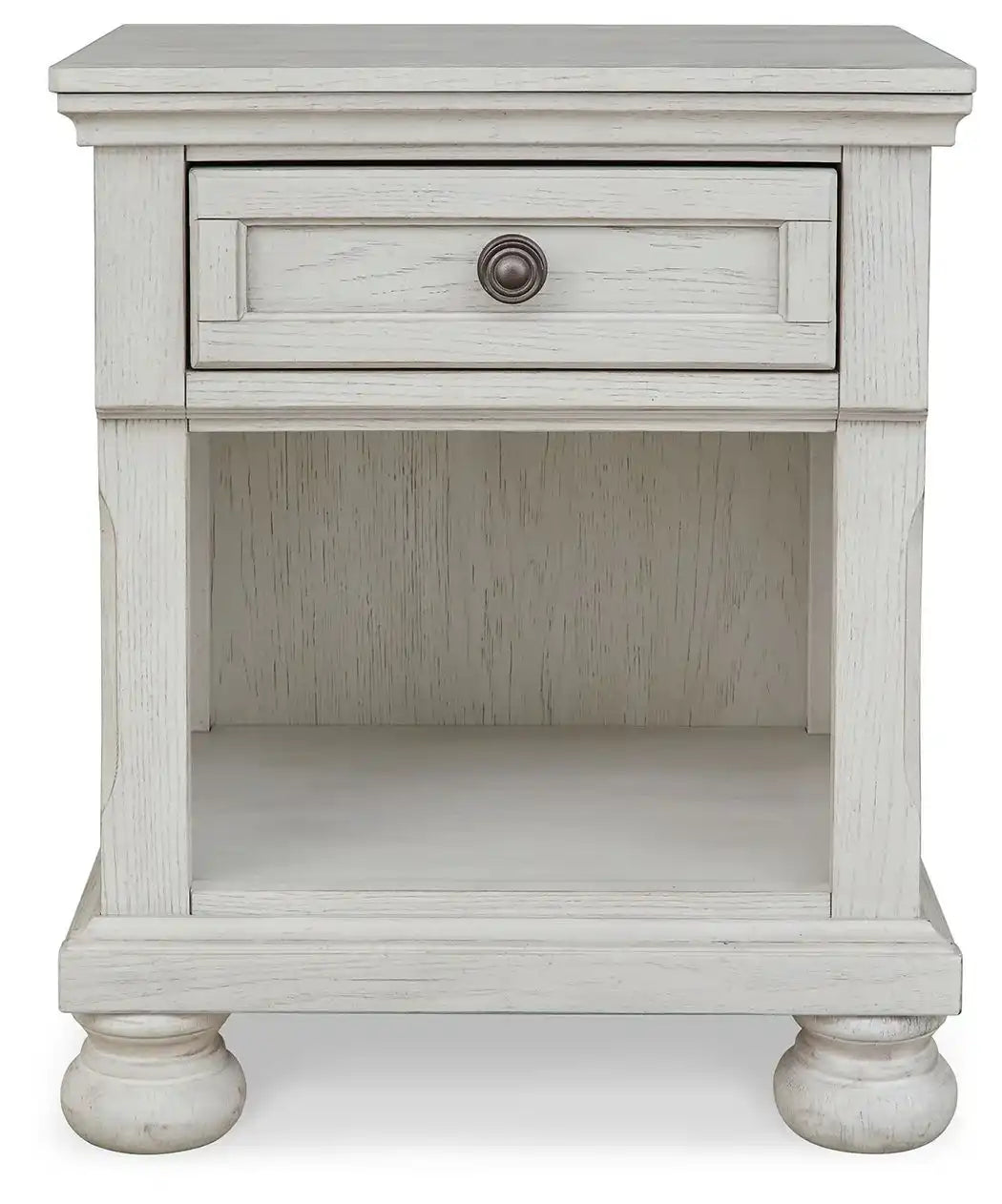 Robbinsdale - One Drawer Night Stand - Antique White - Best Buy Furniture