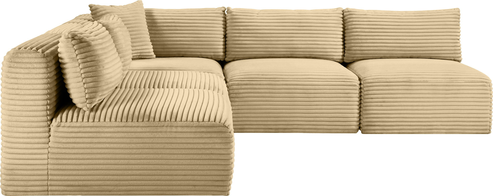 Shaggy - 5 Piece Modular Corner Armless Sectional - Best Buy Furniture