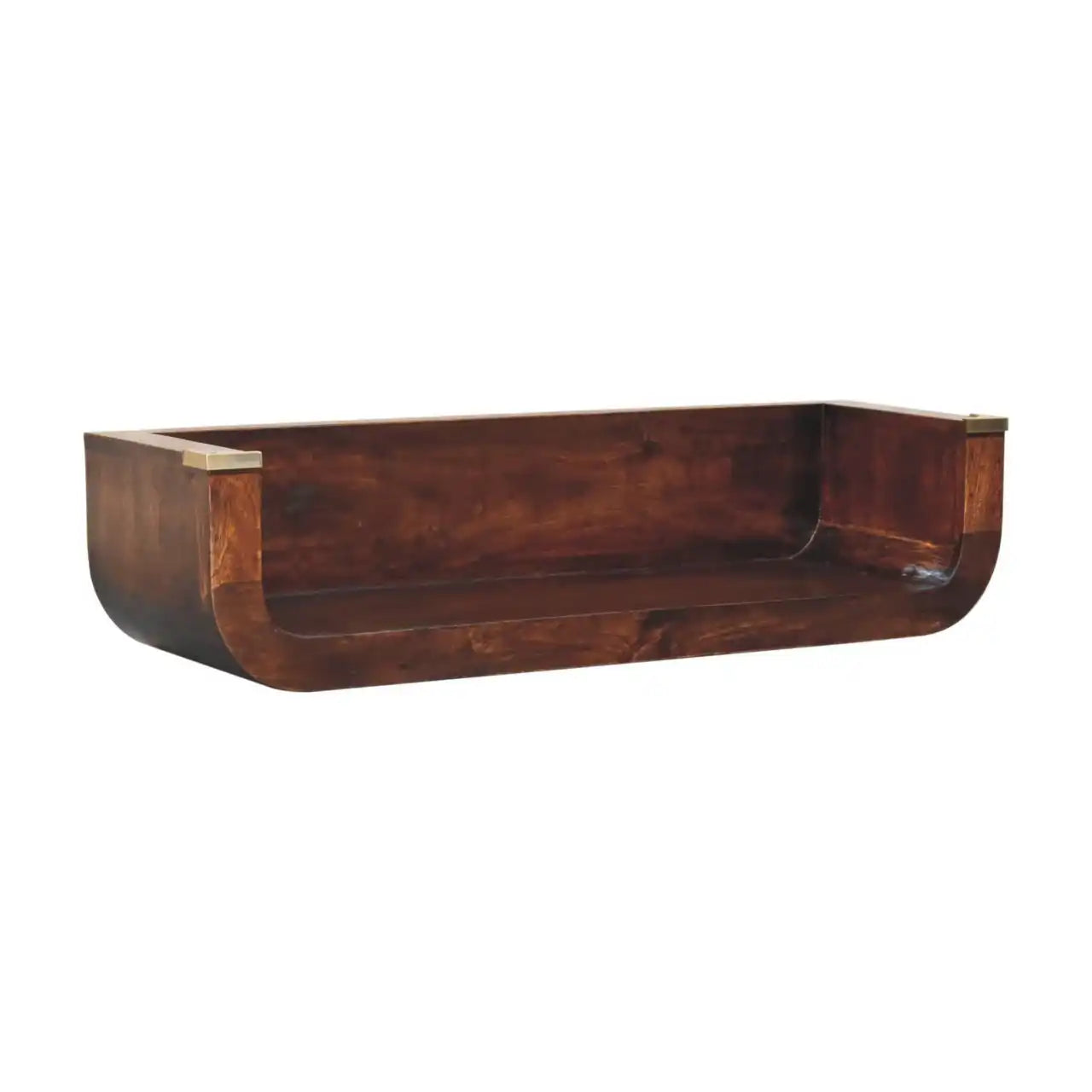 Indira Floating Console Table - Walnut - Best Buy Furniture