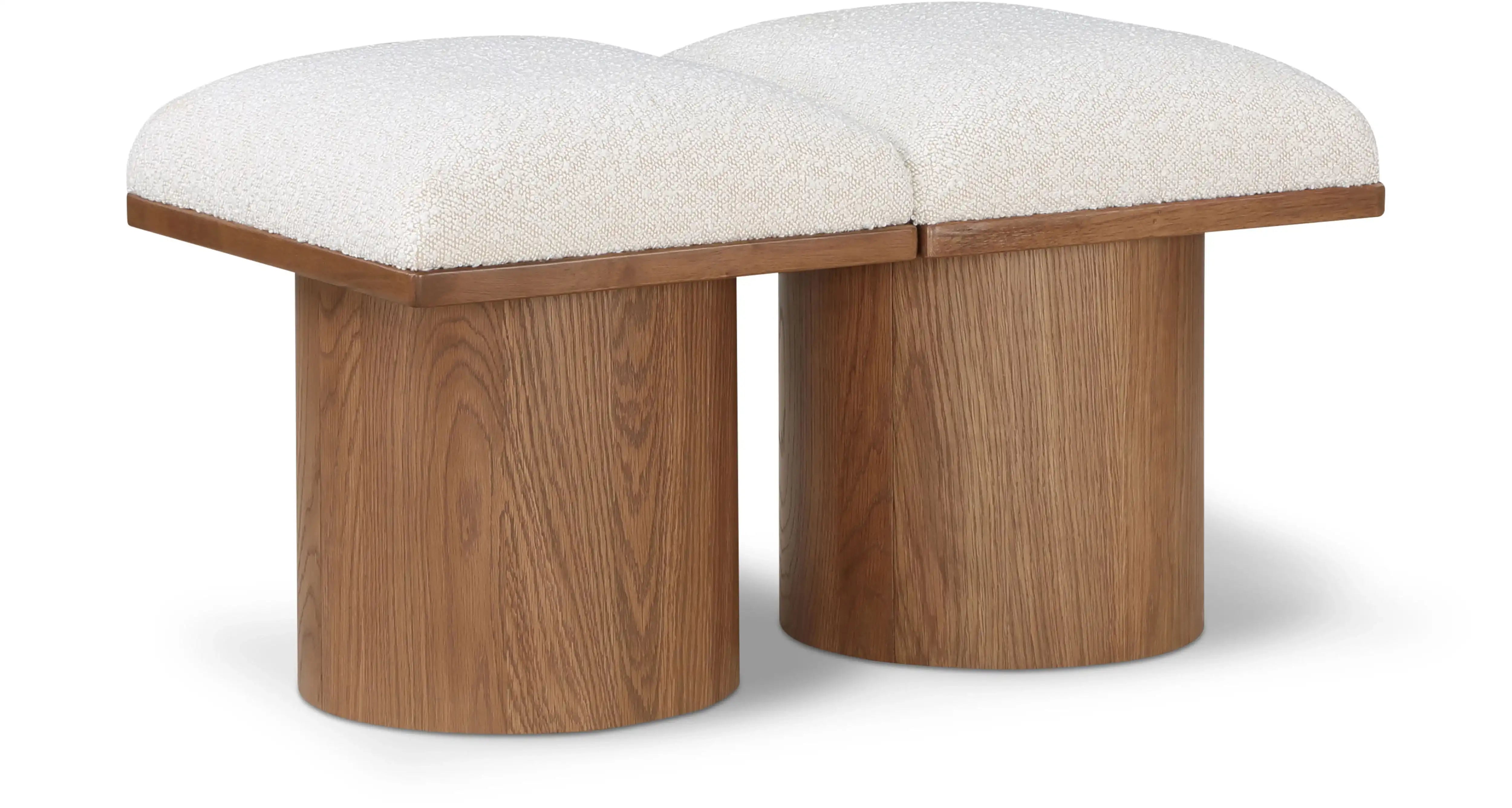 Pavilion - 2 Piece Modular Bench With Brown Base - Best Buy Furniture