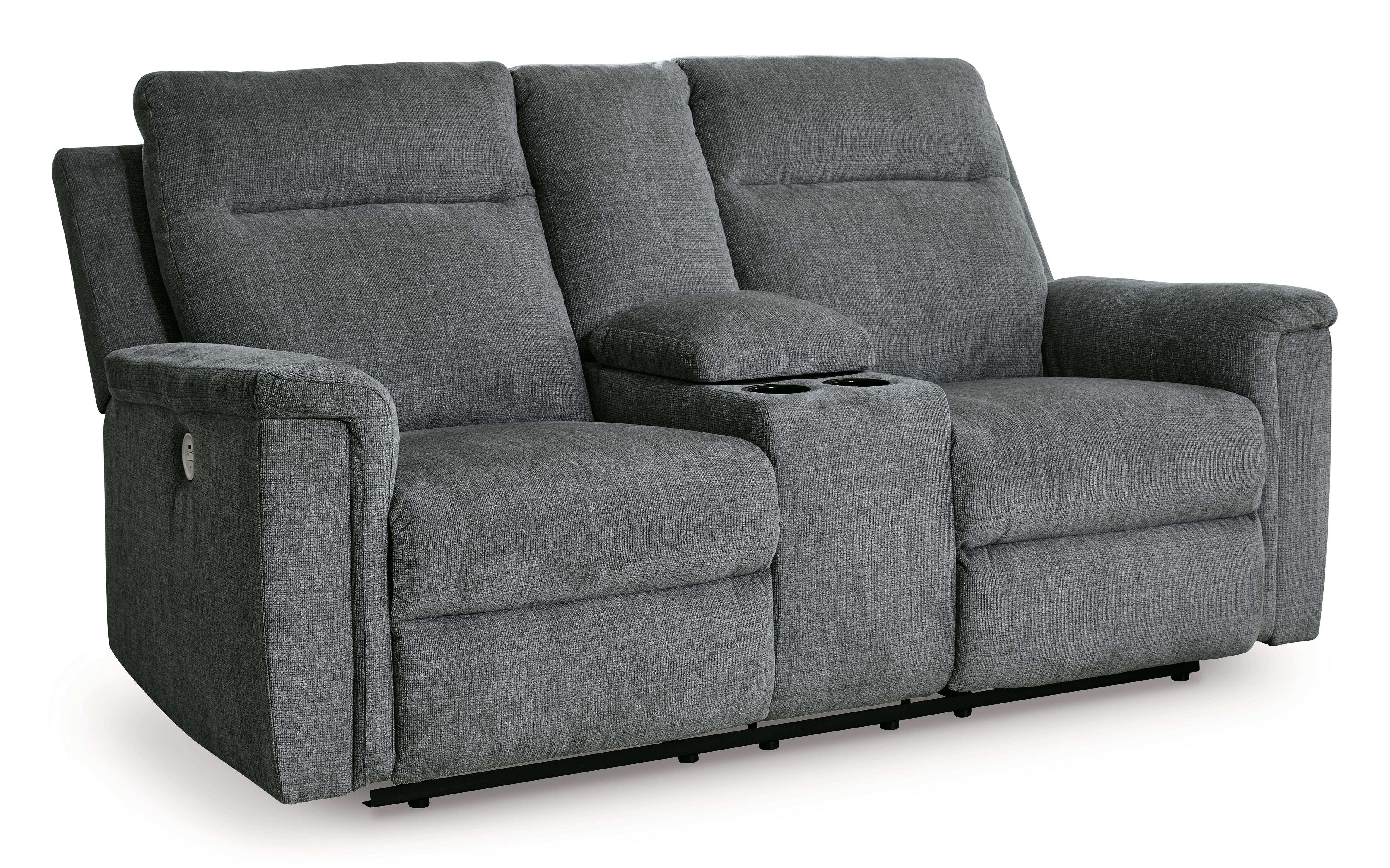 Barnsana - Dbl Power Reclining Loveseat With Console - Best Buy Furniture
