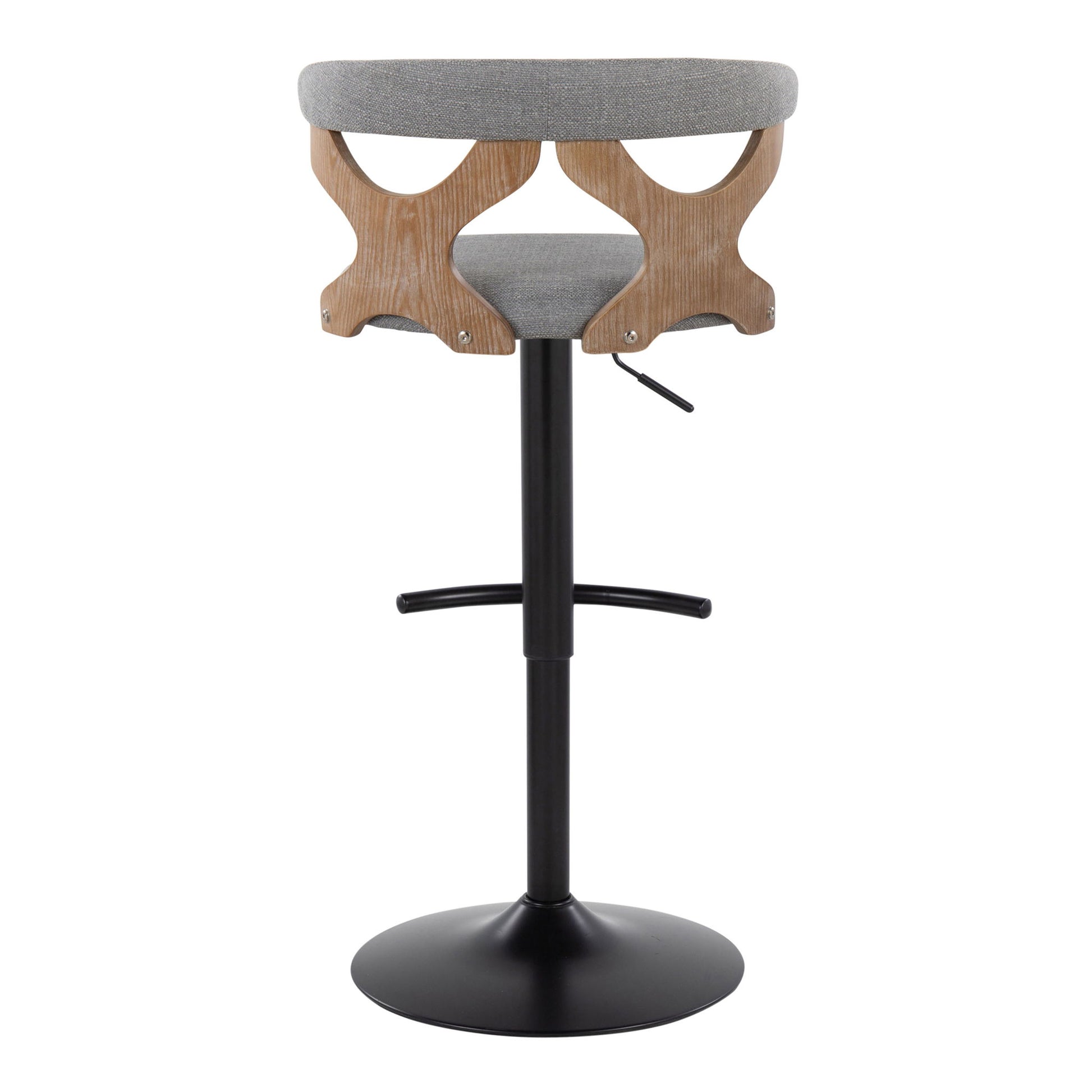 Gardenia - Contemporary Adjustable Barstool & Swivel With Rounded T Footrest (Set of 2) - Best Buy Furniture