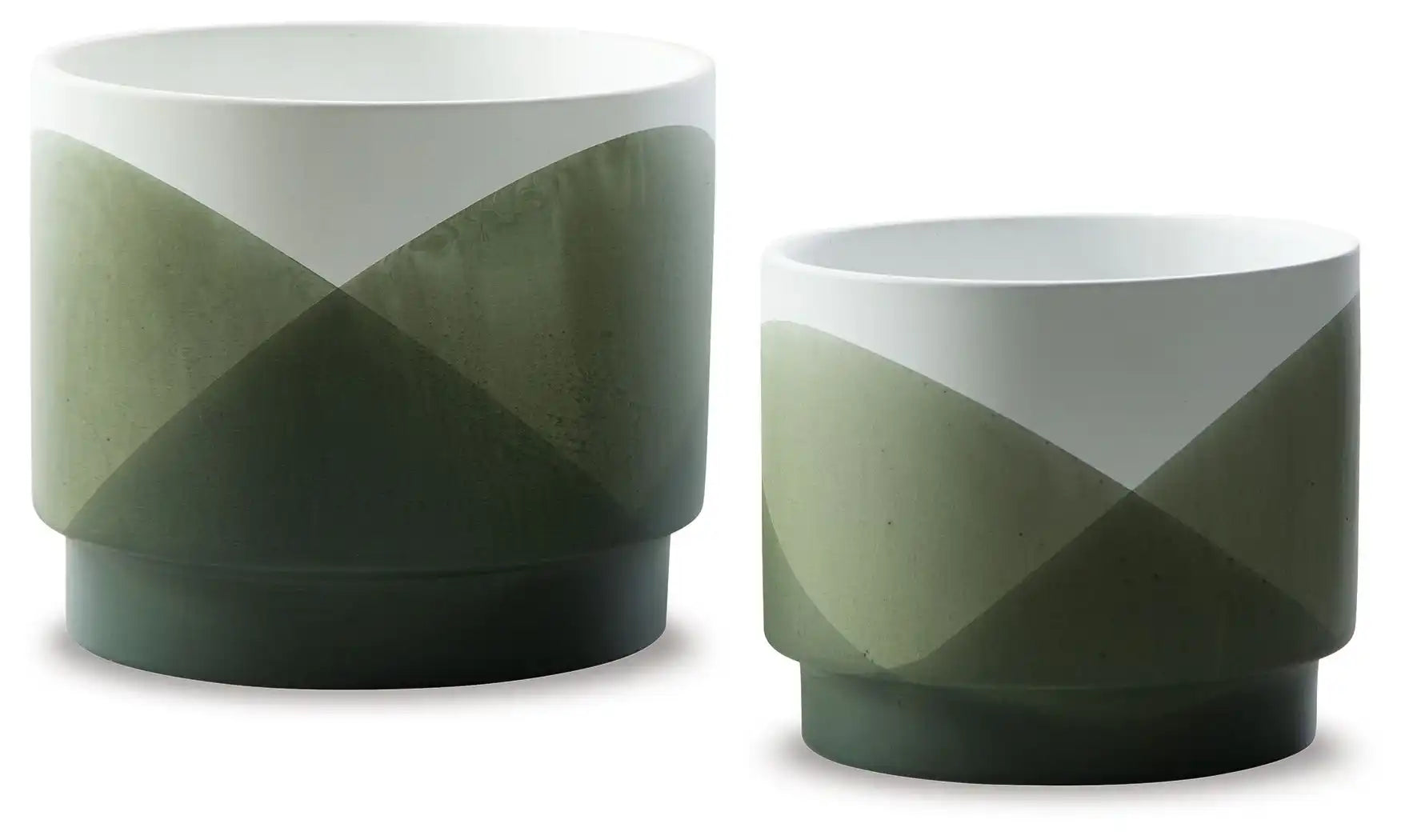 Ardenridge - Planter Set (Set of 2) - Green / White - Best Buy Furniture