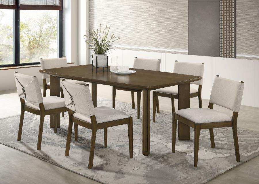 Ottowa - 7 Piece Rectangular Wood Dining Room Table Set - Brown - Best Buy Furniture