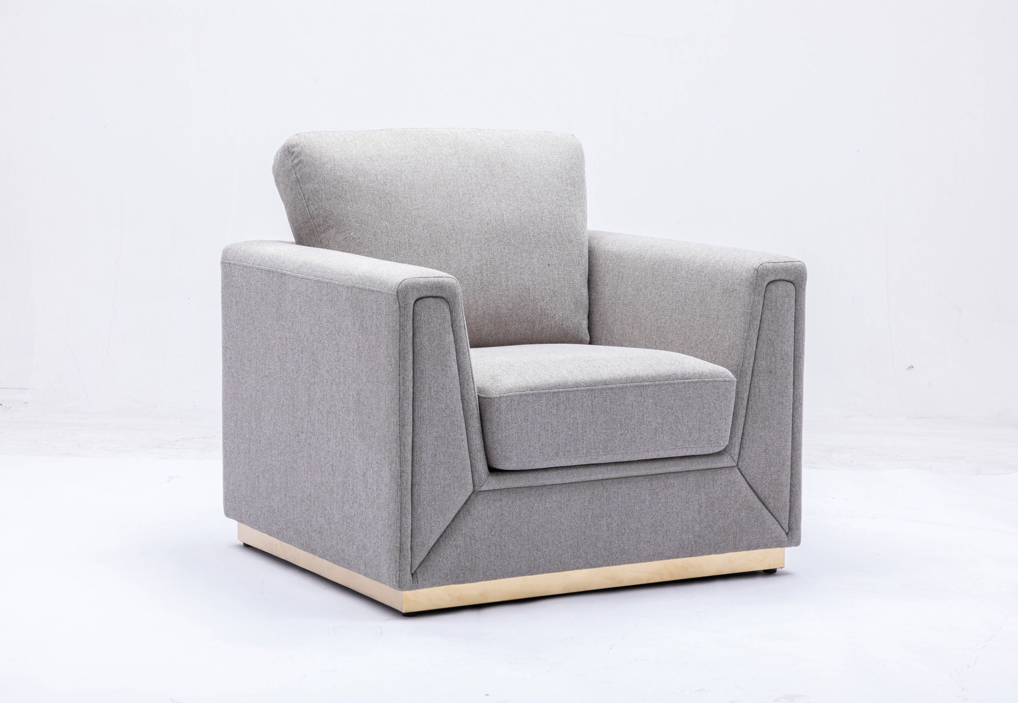 Valin - Linen Chair For Living Room - Gray - Best Buy Furniture