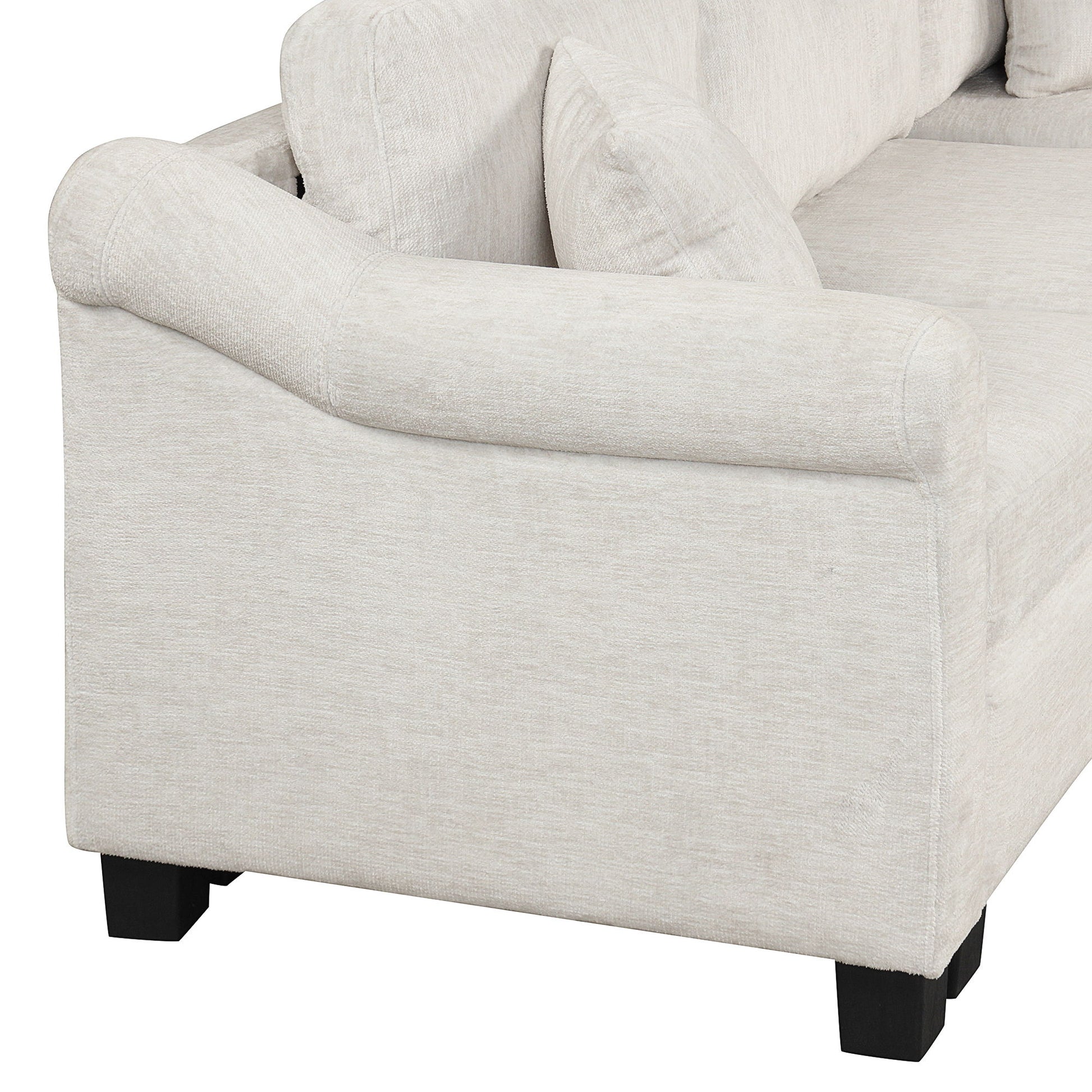 Contemporary U - Shaped Sectional Sofa With Movable Storage Ottoman - Best Buy Furniture