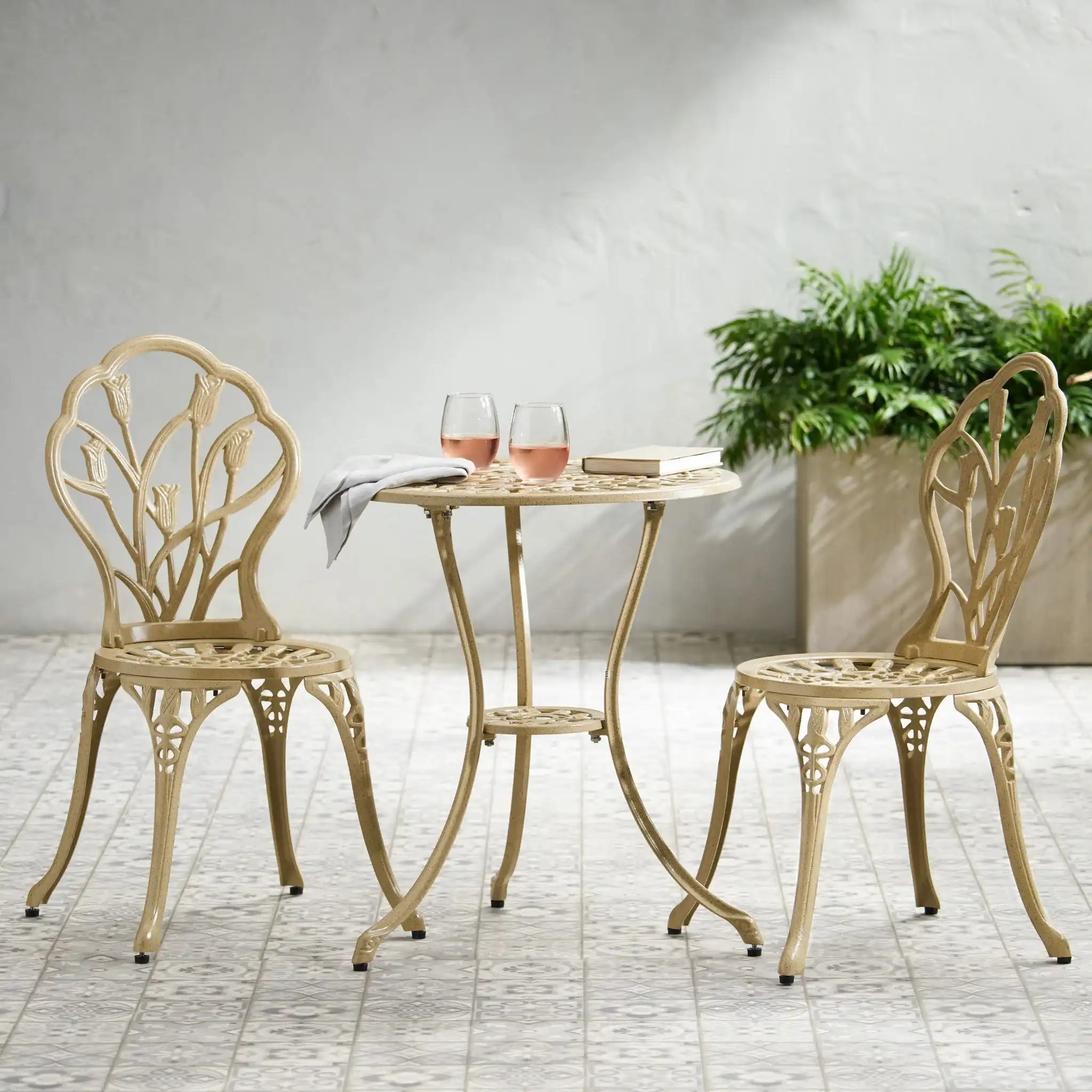 Nassau - Cast 3 Piece Bistro Set - Best Buy Furniture