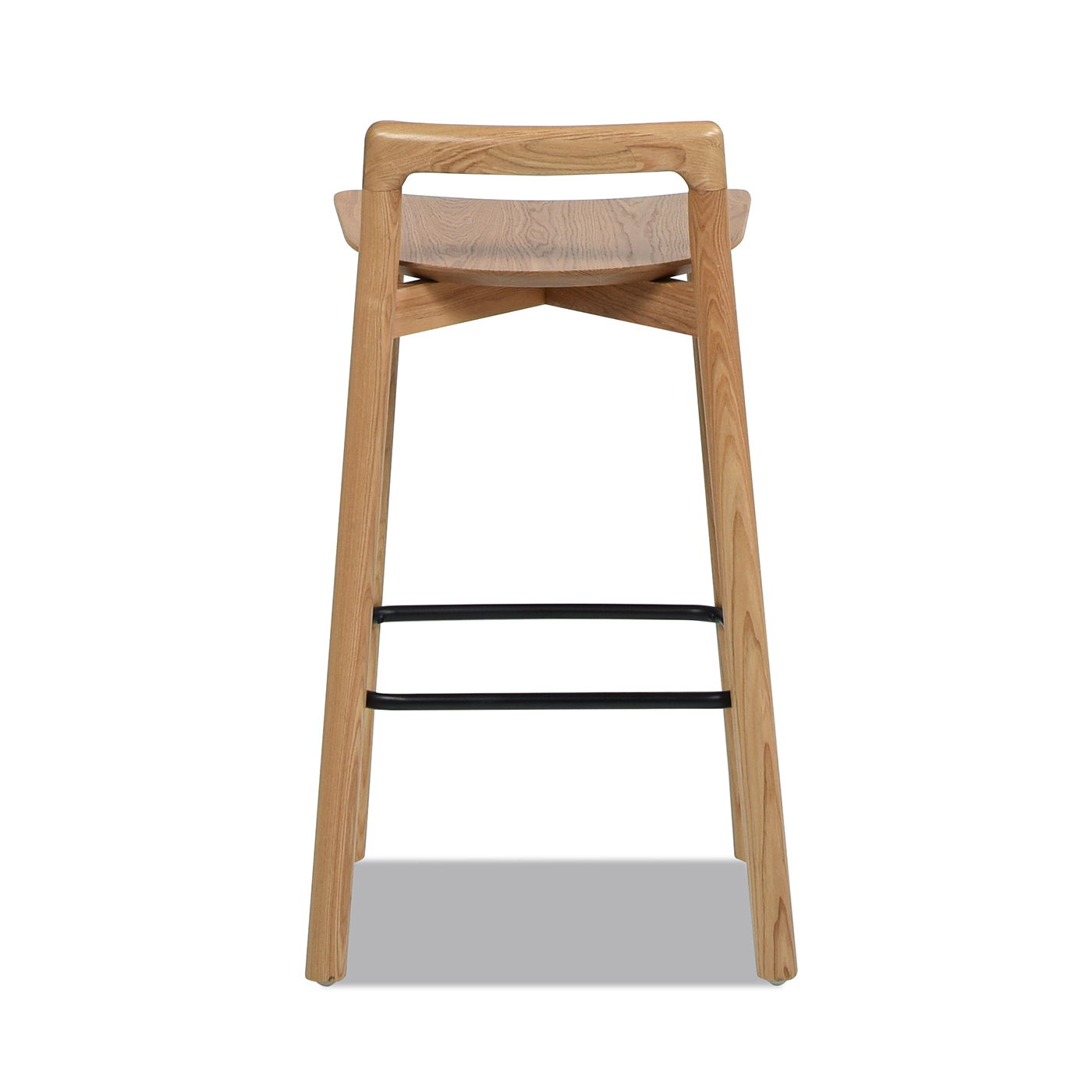 Sven - Modern Minimalist Low Back Counter Stool - Natural Blonde Ash - Best Buy Furniture