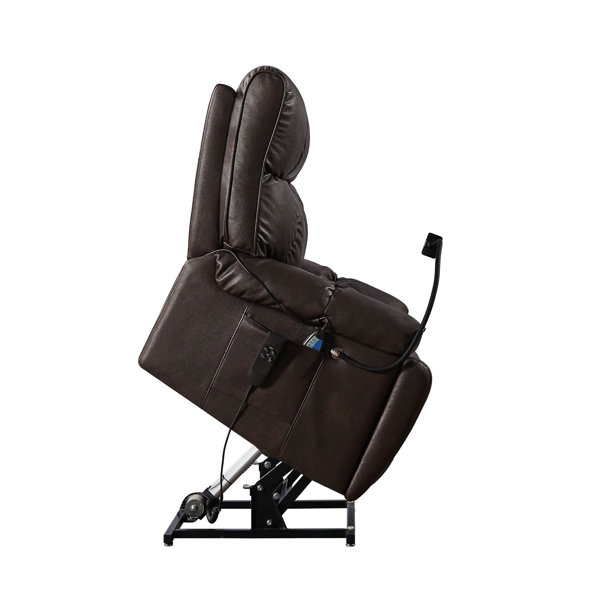 Recliner Chair With Phone Holder, Electric Power Lift Recliner Chair With 2 Motors Massage And Heat For Elderly, 3 Positions, 2 Side Pockets, Cup Holders - Best Buy Furniture