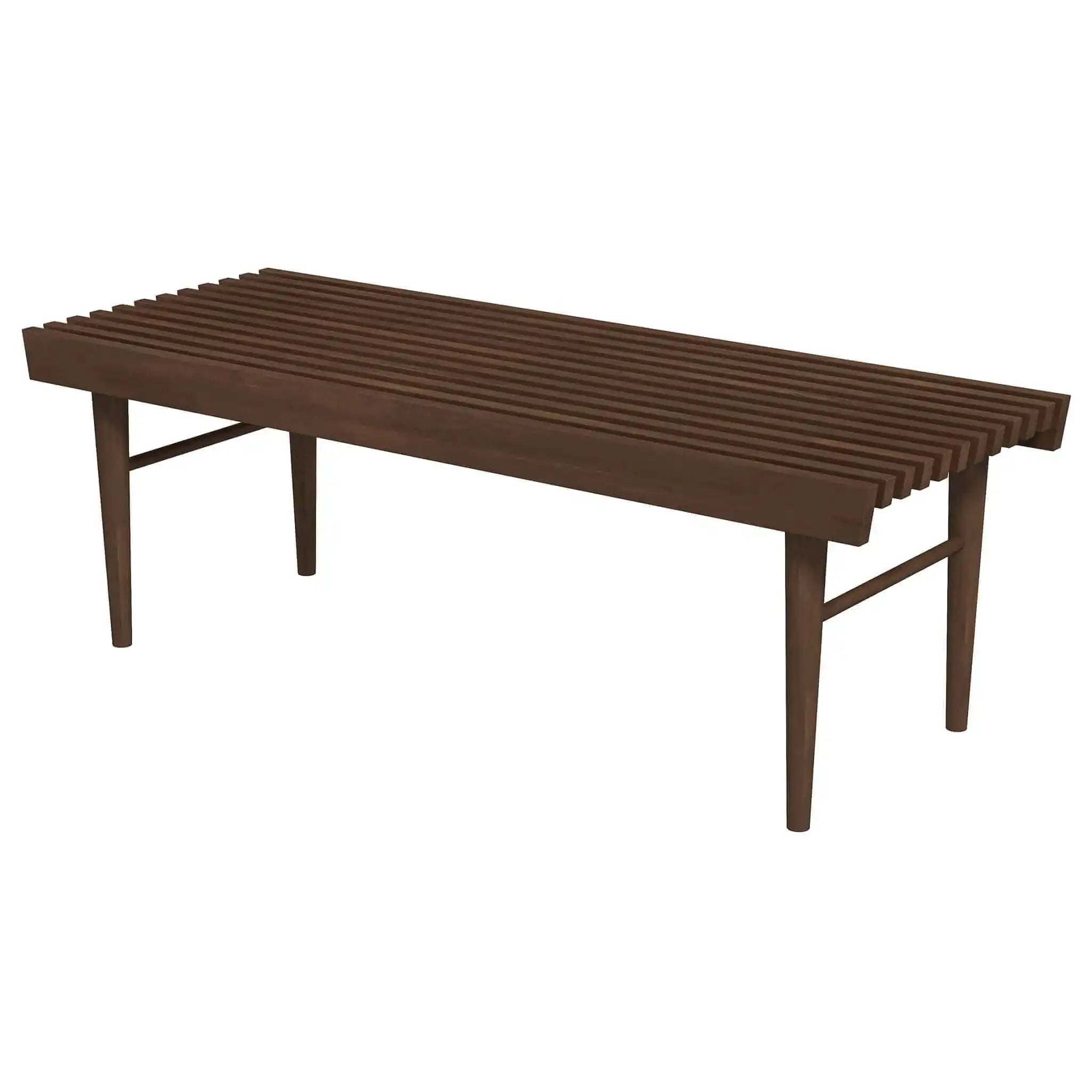 Mia - Mid-Century Modern Bench - Dark Brown - Best Buy Furniture