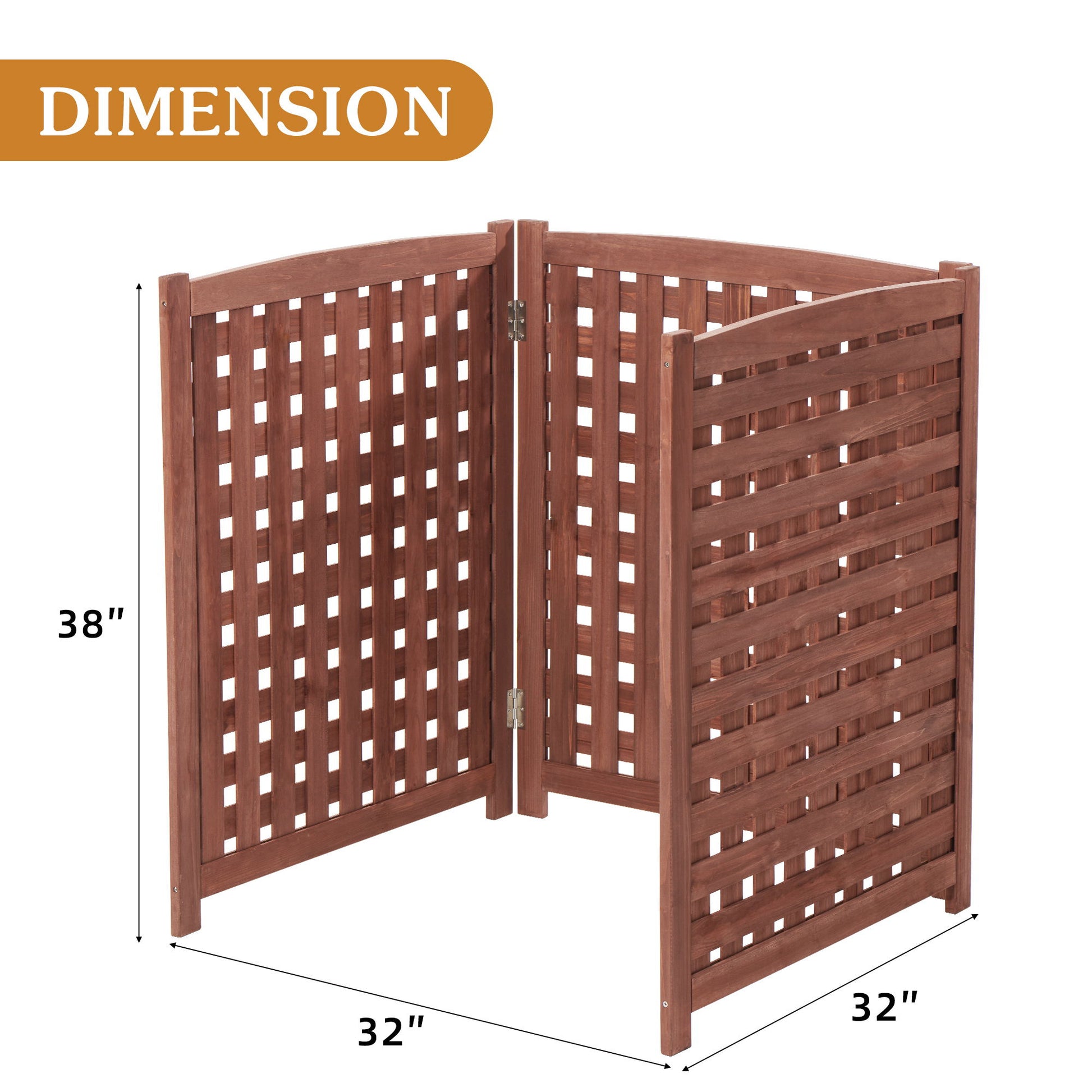 Air Conditioner Fence Screen Outside, Cedar Privacy Fence 3 Panels To Hide Ac & Trash Enclosure - Best Buy Furniture