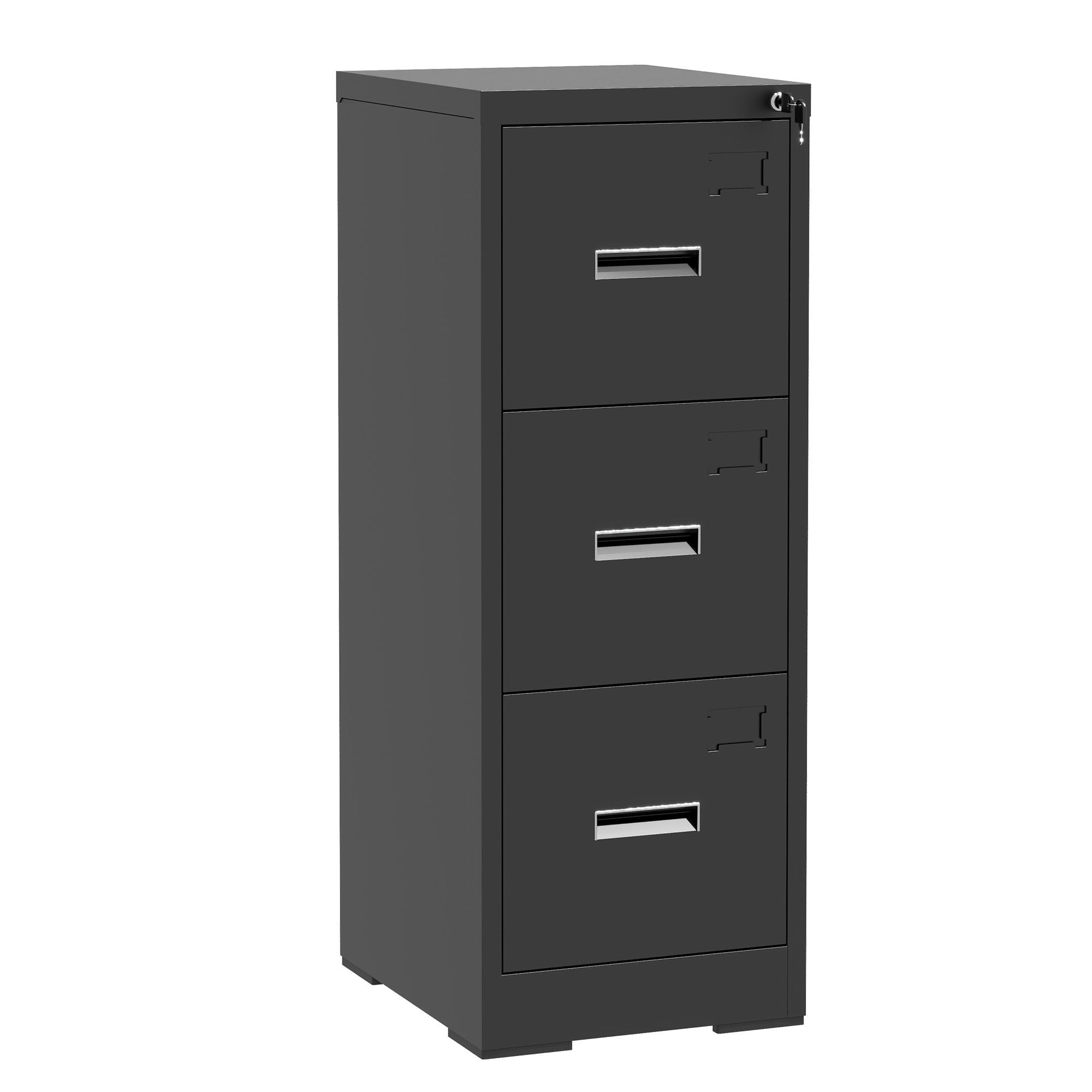 Modern Drawer Metal Vertical File Cabinet With Lock And Card Slot For Office - Best Buy Furniture