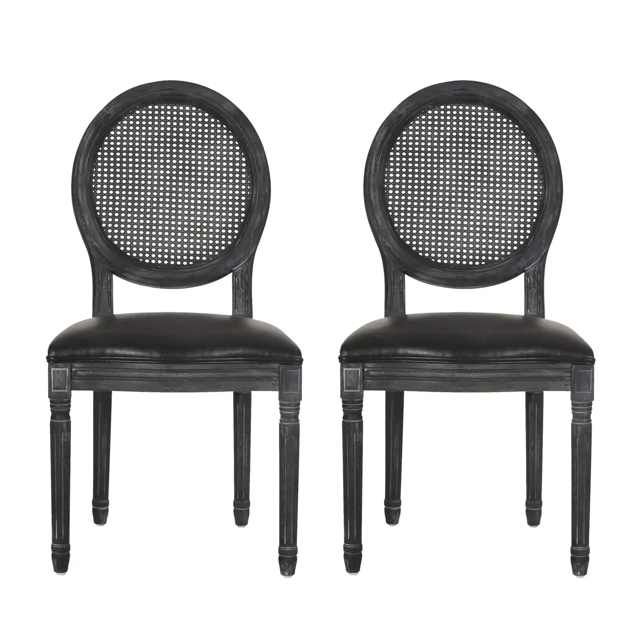 French Country Dining Chair With Cane Backrest (Set of 2) - Best Buy Furniture
