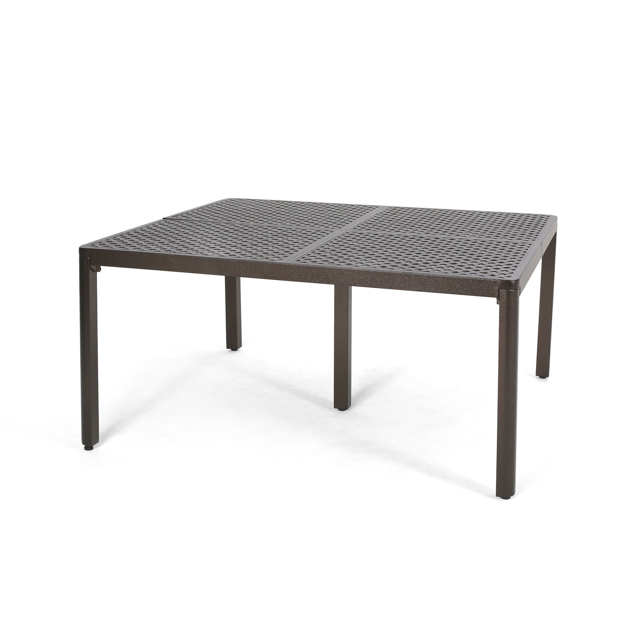 Outdoor Modern Aluminum Dining Table With Woven Accents - Best Buy Furniture