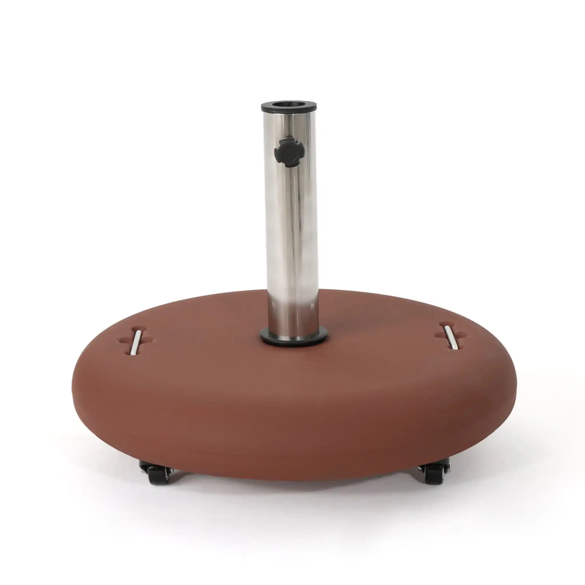 Wheelie - Round Umbrella Base With Stainless Steel Holder - Best Buy Furniture