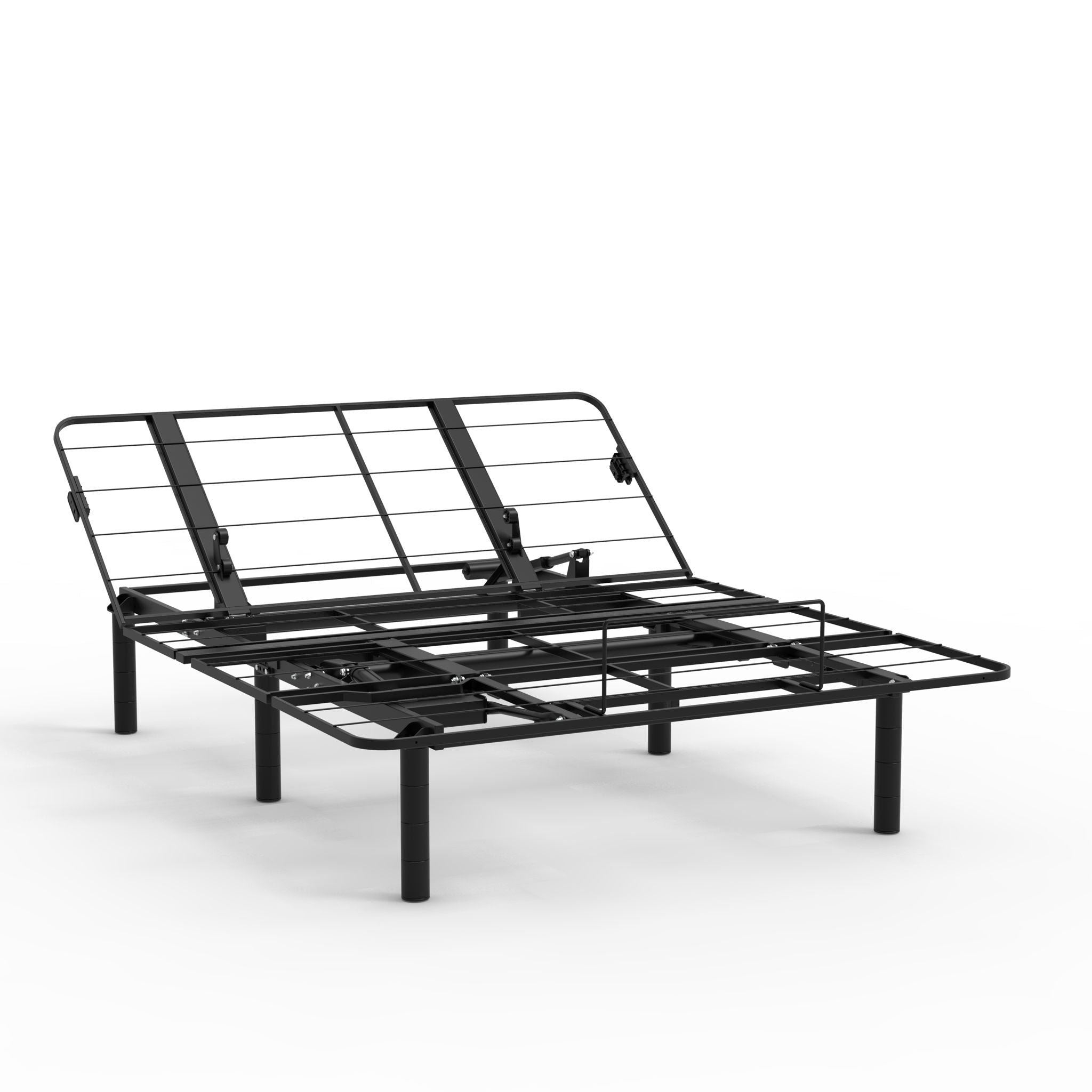 Zero Clearance Adjustable Bed Base Frame With Quiet Motor And Dual USB Ports, Queen Size - Black - Best Buy Furniture