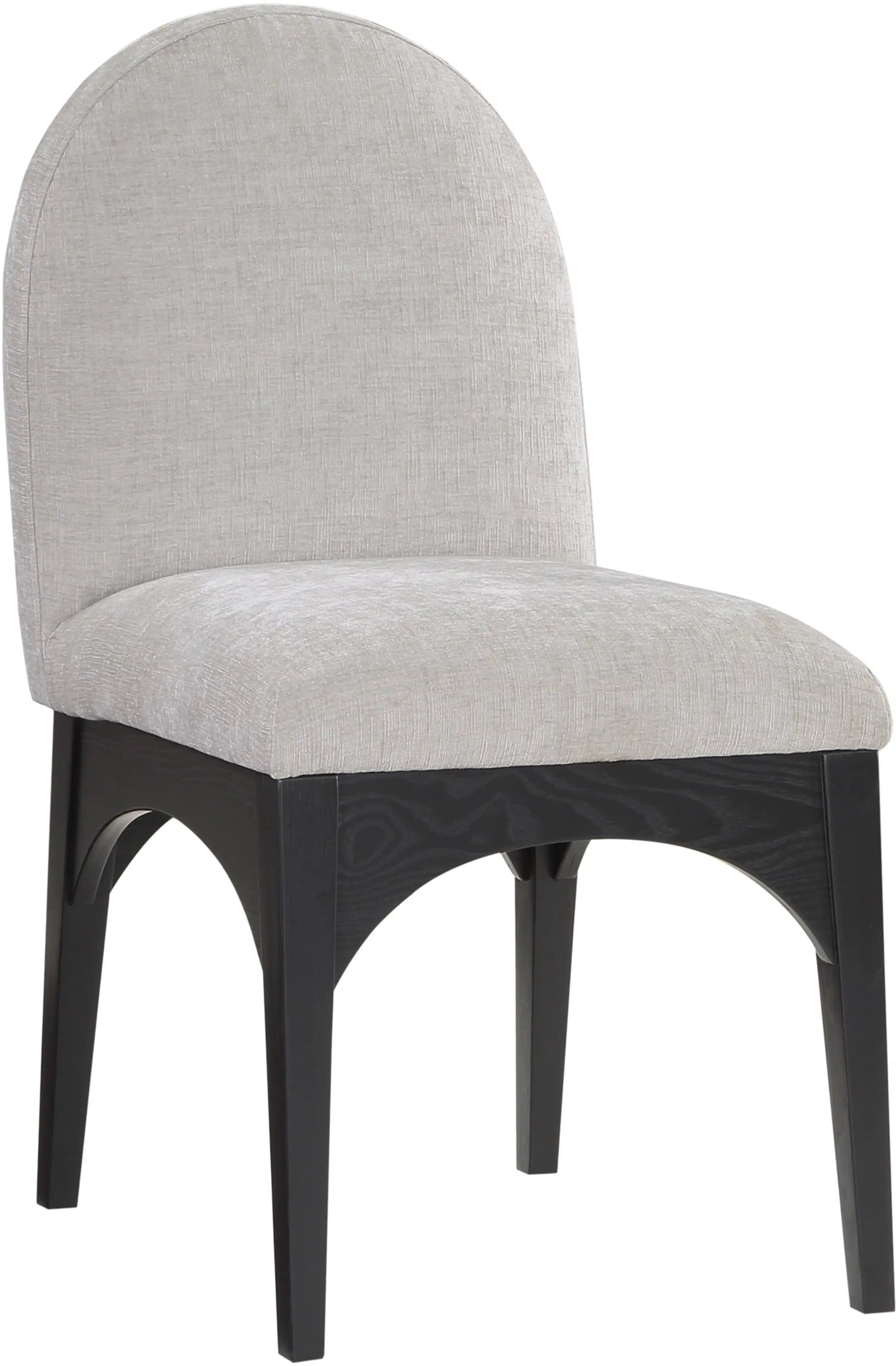 Waldorf - Chenille Dining Side Chair With Black Legs - Best Buy Furniture