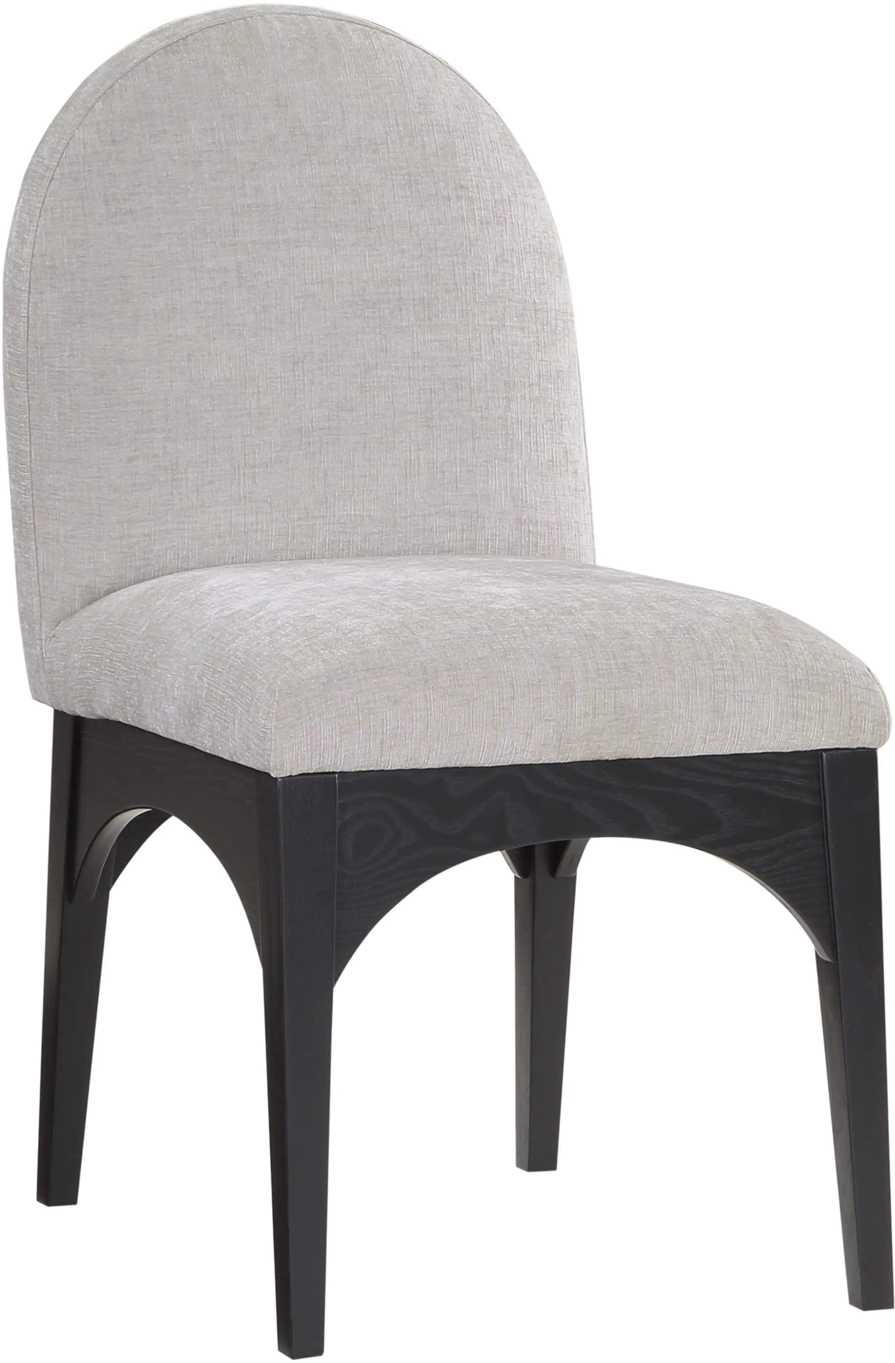 Waldorf - Chenille Dining Side Chair With Black Legs - Best Buy Furniture