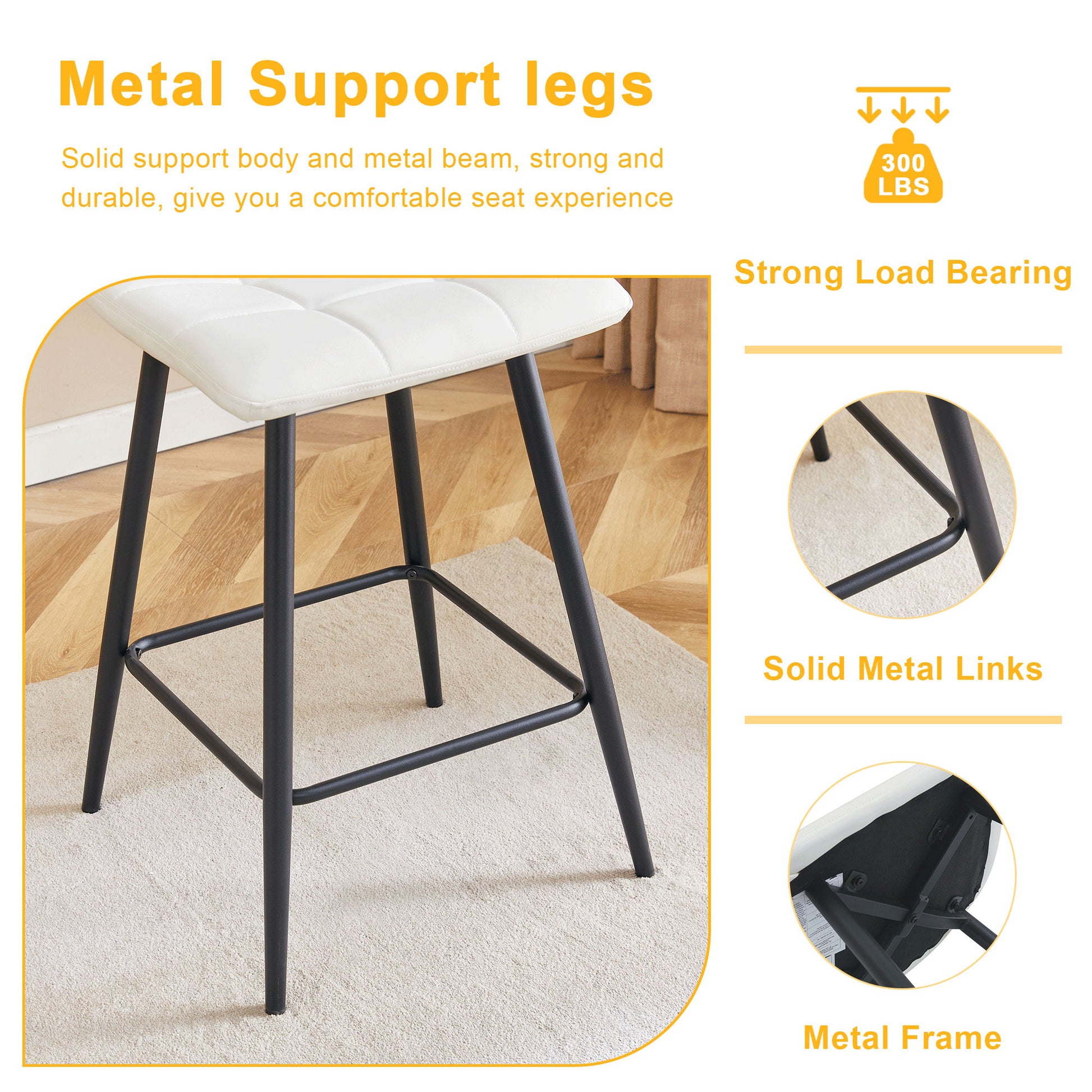 Bar Chair Set Comfortable With Metal Legs And Ergonomic Design - Best Buy Furniture