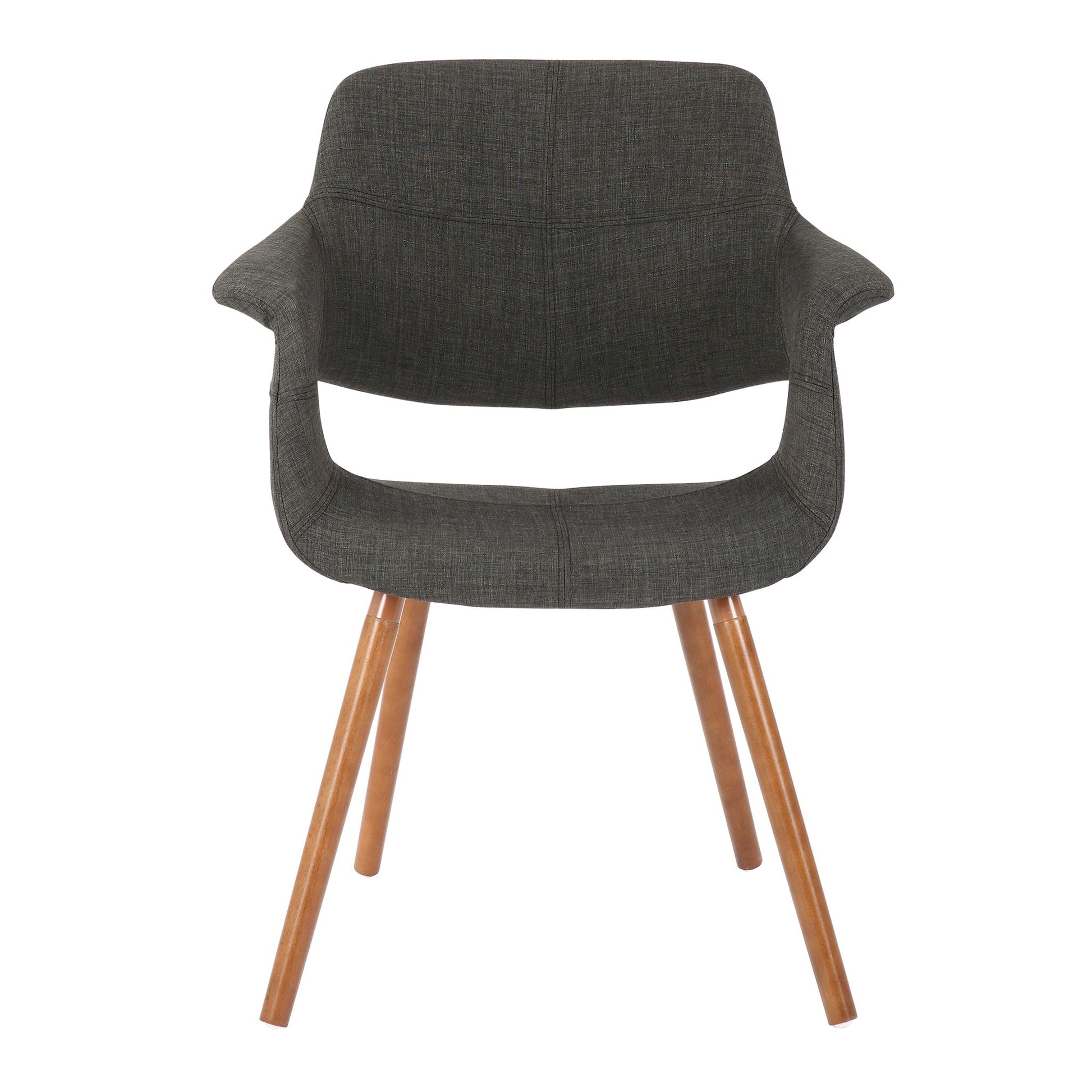Vintage Flair - Mid-Century Modern Chair (Set of 2) - Walnut / Charcoal - Best Buy Furniture
