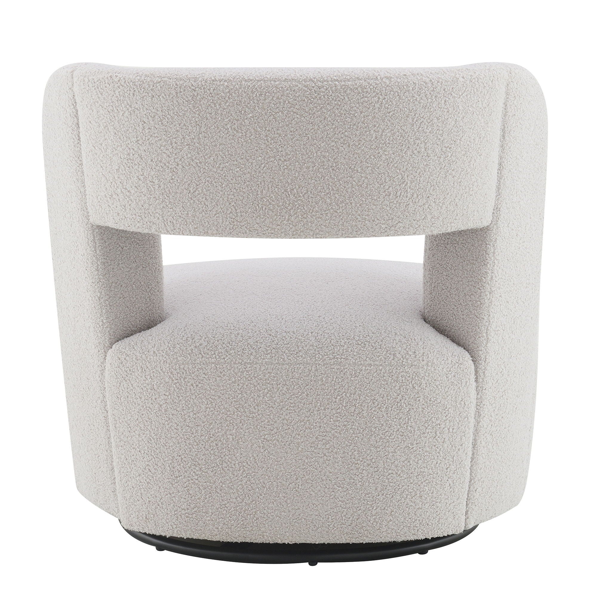 Swivel Comfy Round Barrel Chair With Soft Teddy Fabric For Living Room - Best Buy Furniture