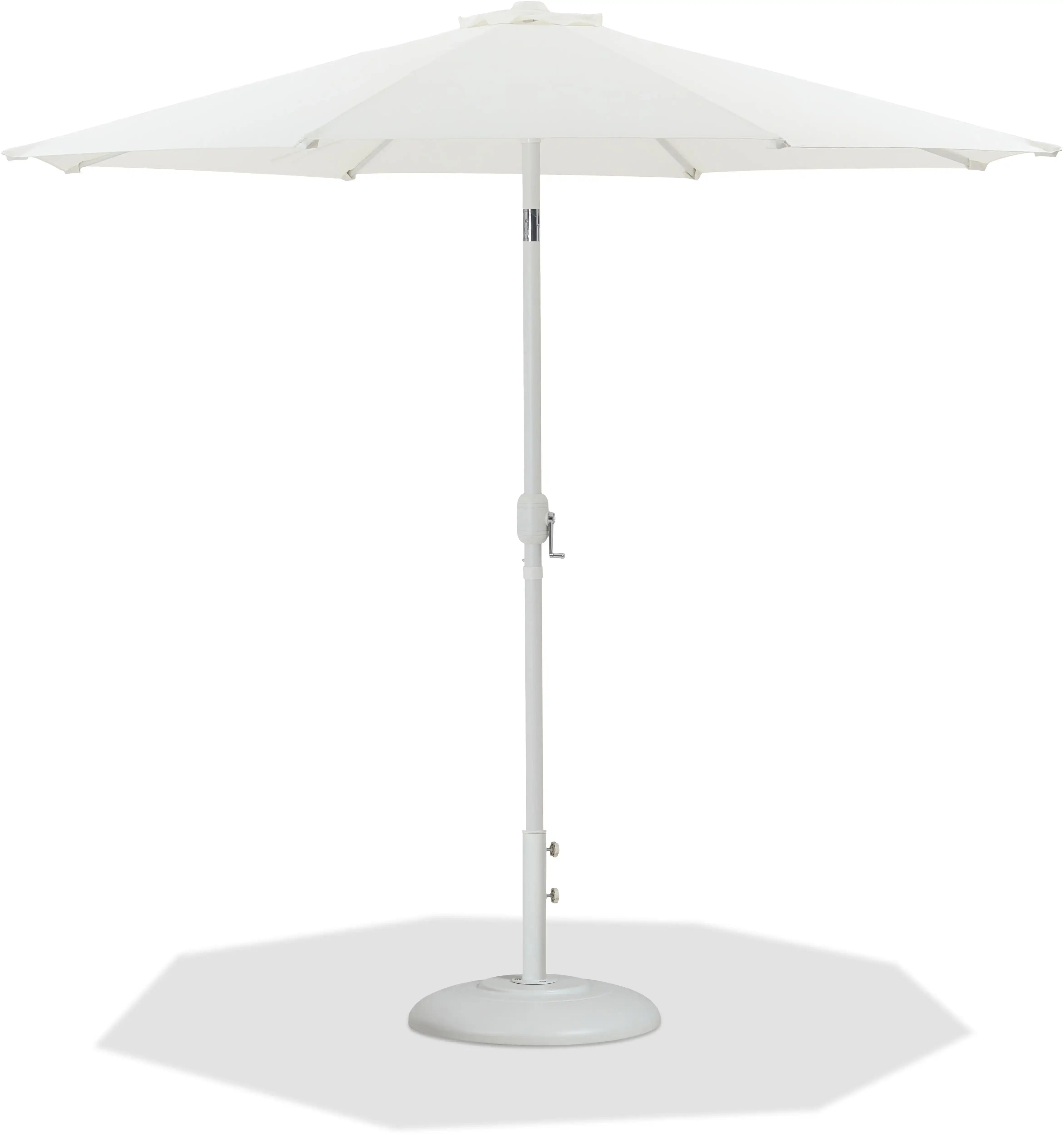 Fiji - Aluminum Patio Umbrella With Round White Base - Best Buy Furniture