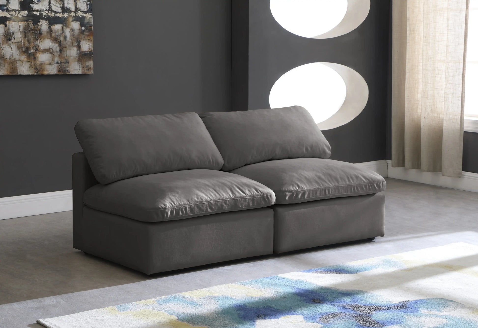 Plush - Modular Armless 2 Seat Sofa - Best Buy Furniture